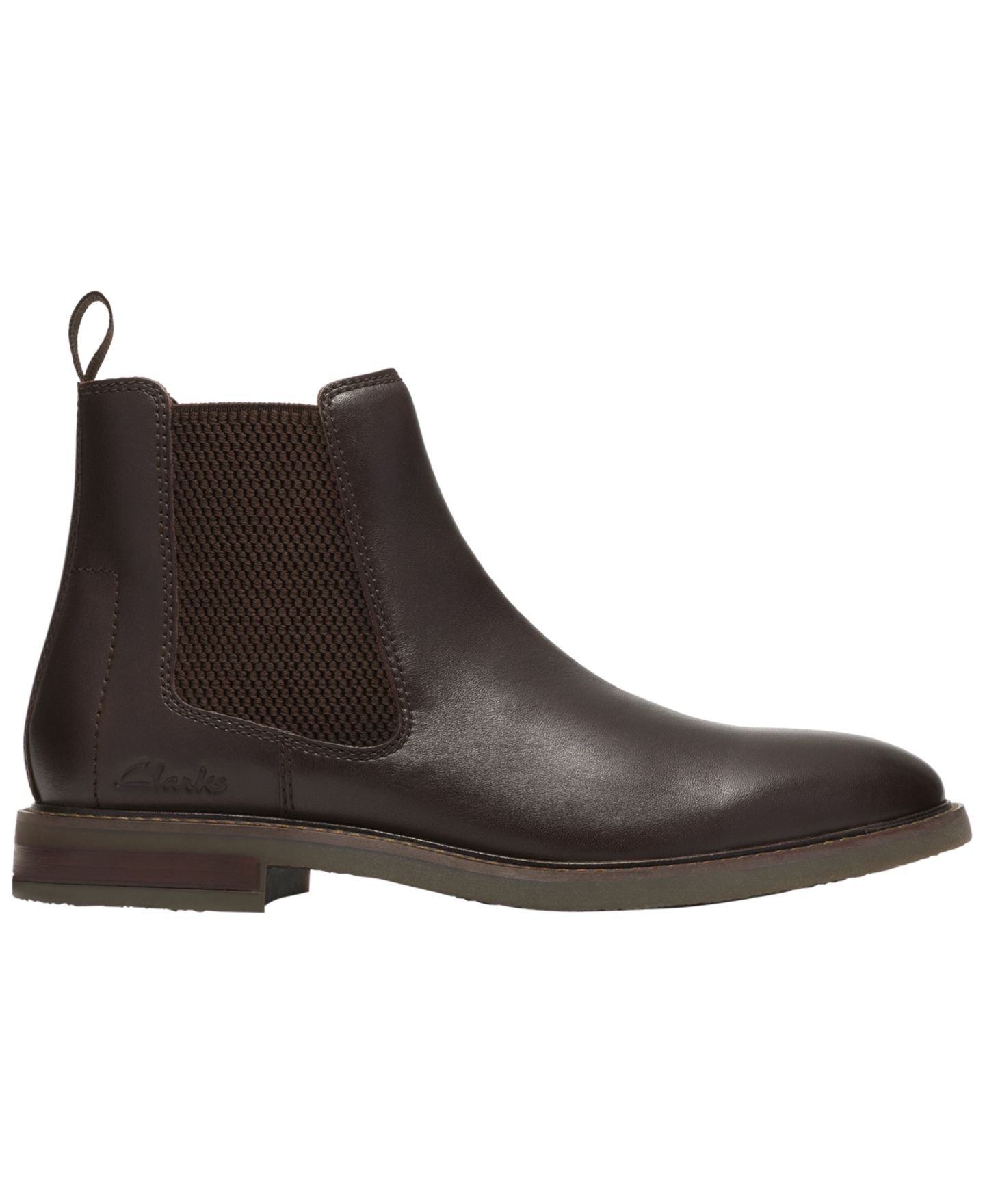 Мужские ботинки Clarks Jaxen Easy Leather Slip-On Ankle, цвет: Коричневый кожаный — фото 2