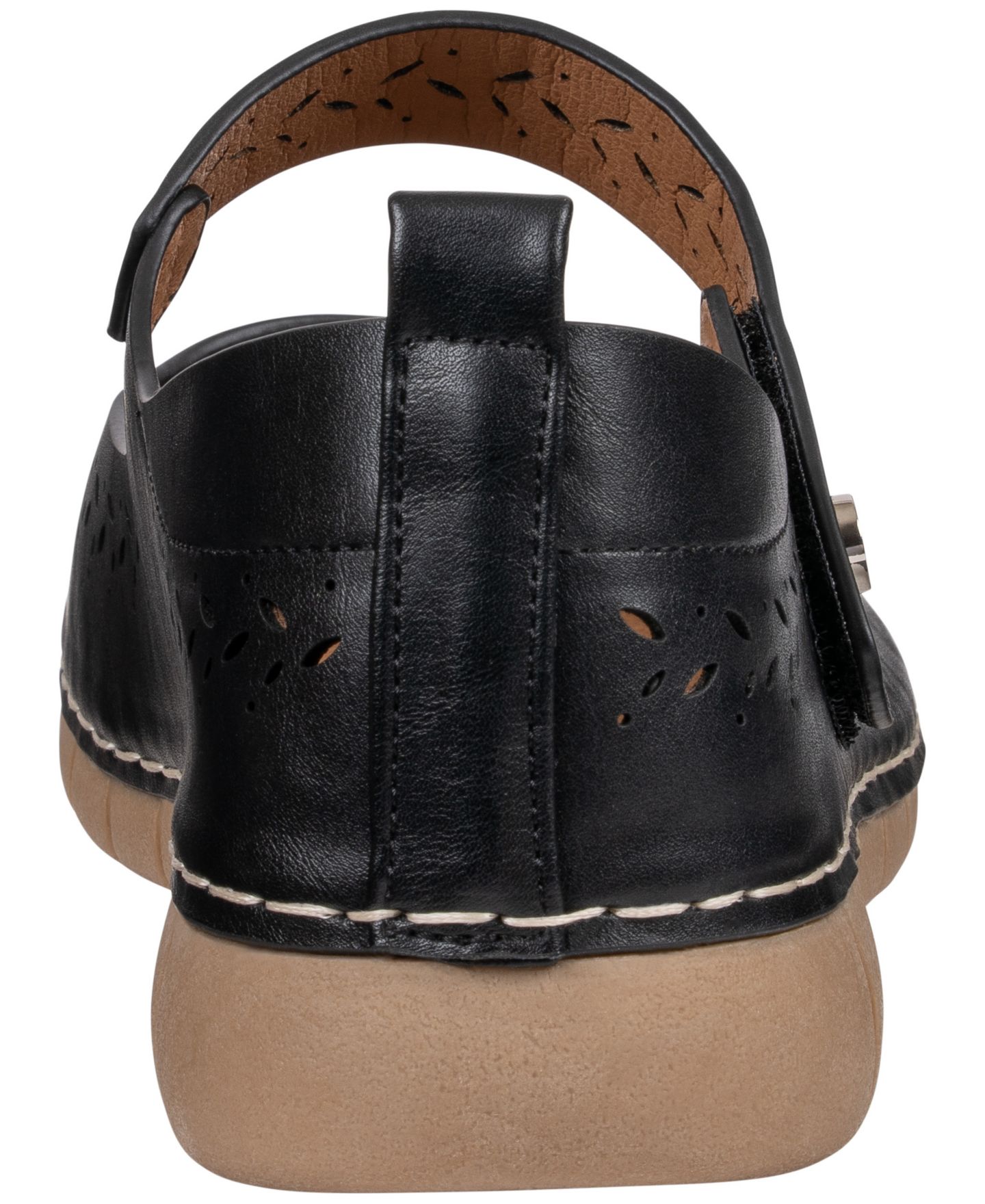 Женские балетки GC Shoes Mesa Mary Jane с лазерной перфорацией, цвет: Чёрный — фото 3