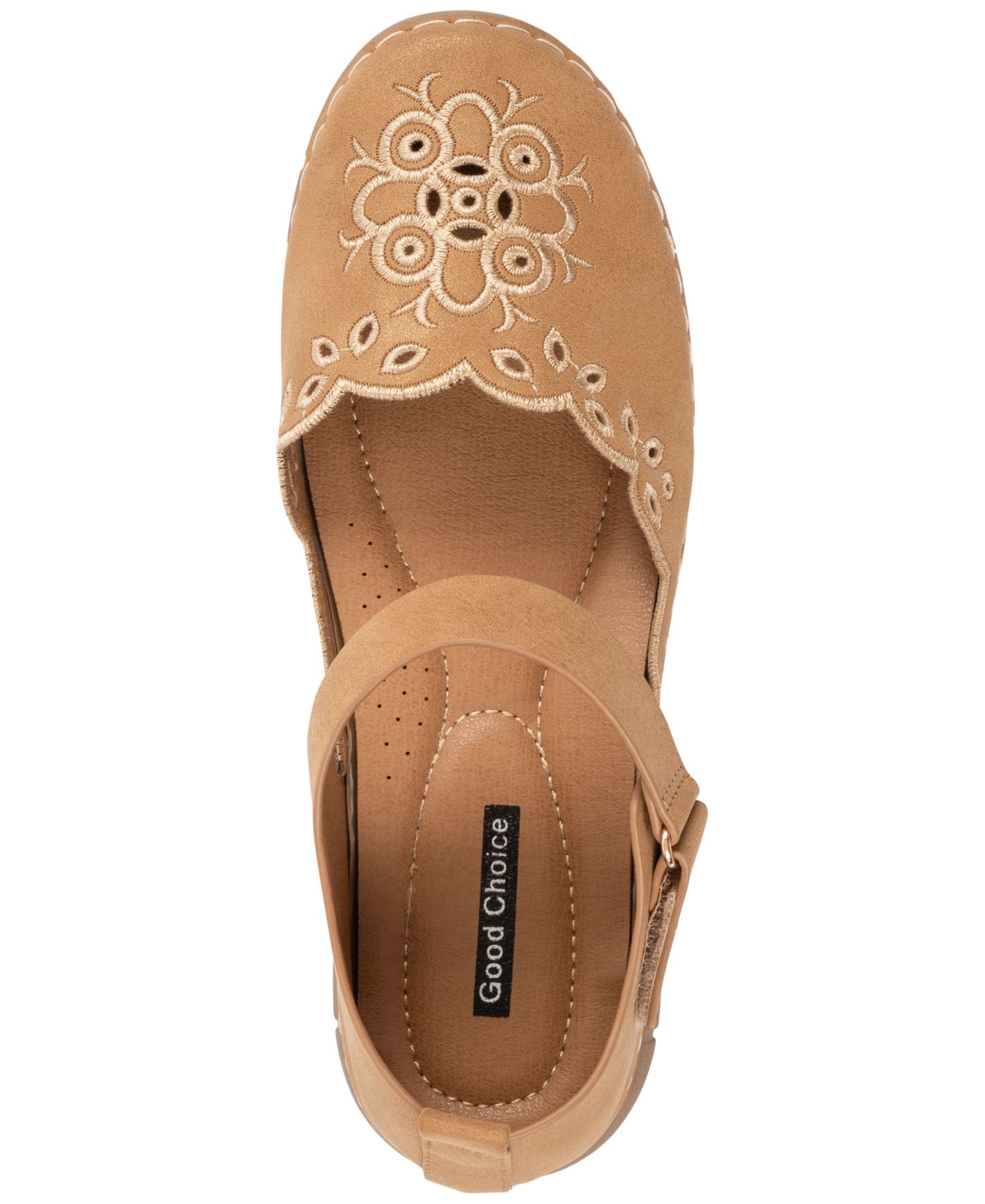 Женские туфли Мэри Джейн GC Shoes Gabris с цветочной вышивкой, цвет: Натуральный — фото 4