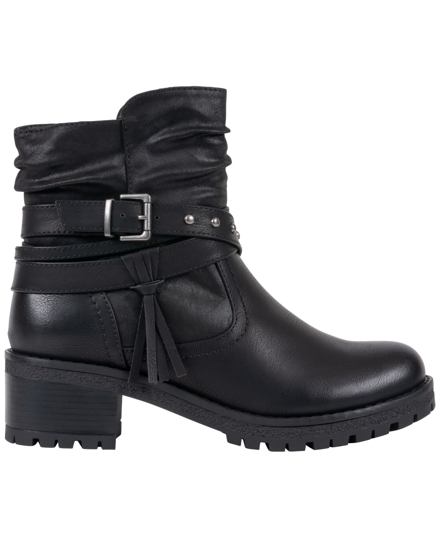 Женские ботинки GC Shoes Pauline Lug Sole Slouchy Booties, цвет: Чёрный — фото 2