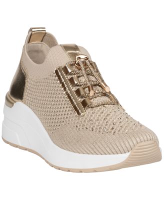 Women's Eagan Stretch-Knit Wedge Rhinestone Sneakers