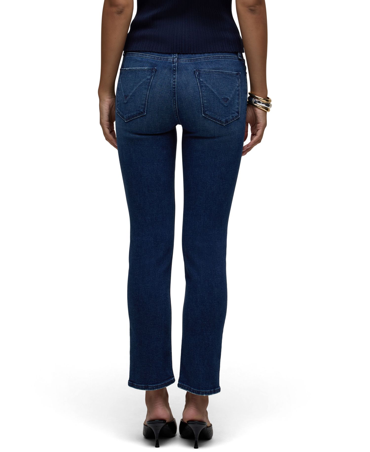 Women's Nico Mid-Rise Straight-Leg Medium-Wash Denim Jeans