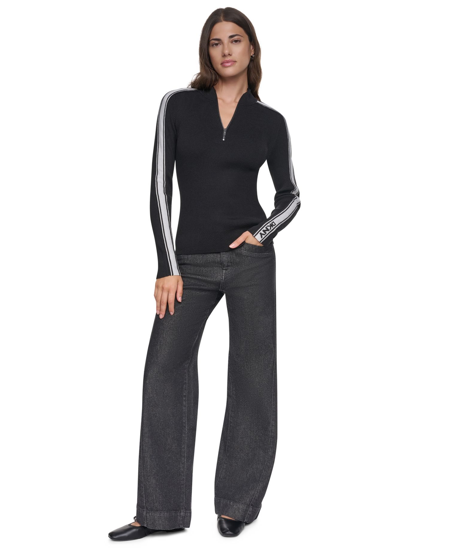 Women's Quarter-Zip Mock Neck Sweater