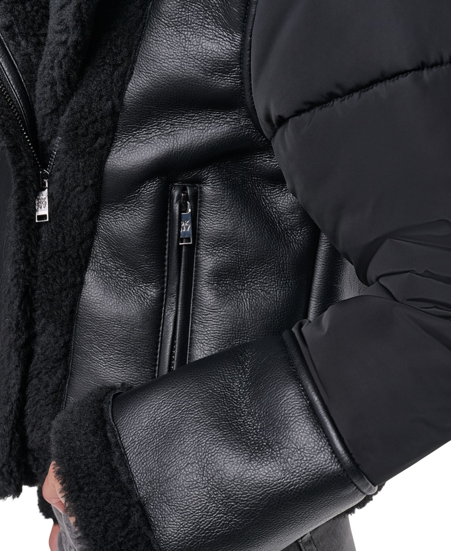 Women's Faux Shearling Puff-Sleeve Short Jacket