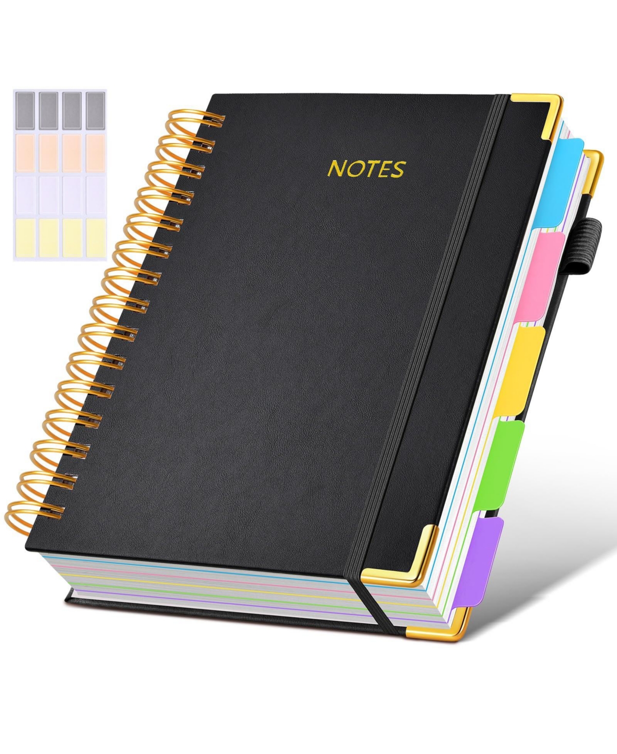 Danrong Spiral Notebook 5 Subject College Ruled 300 Pages With Dividers Tabs For Work School