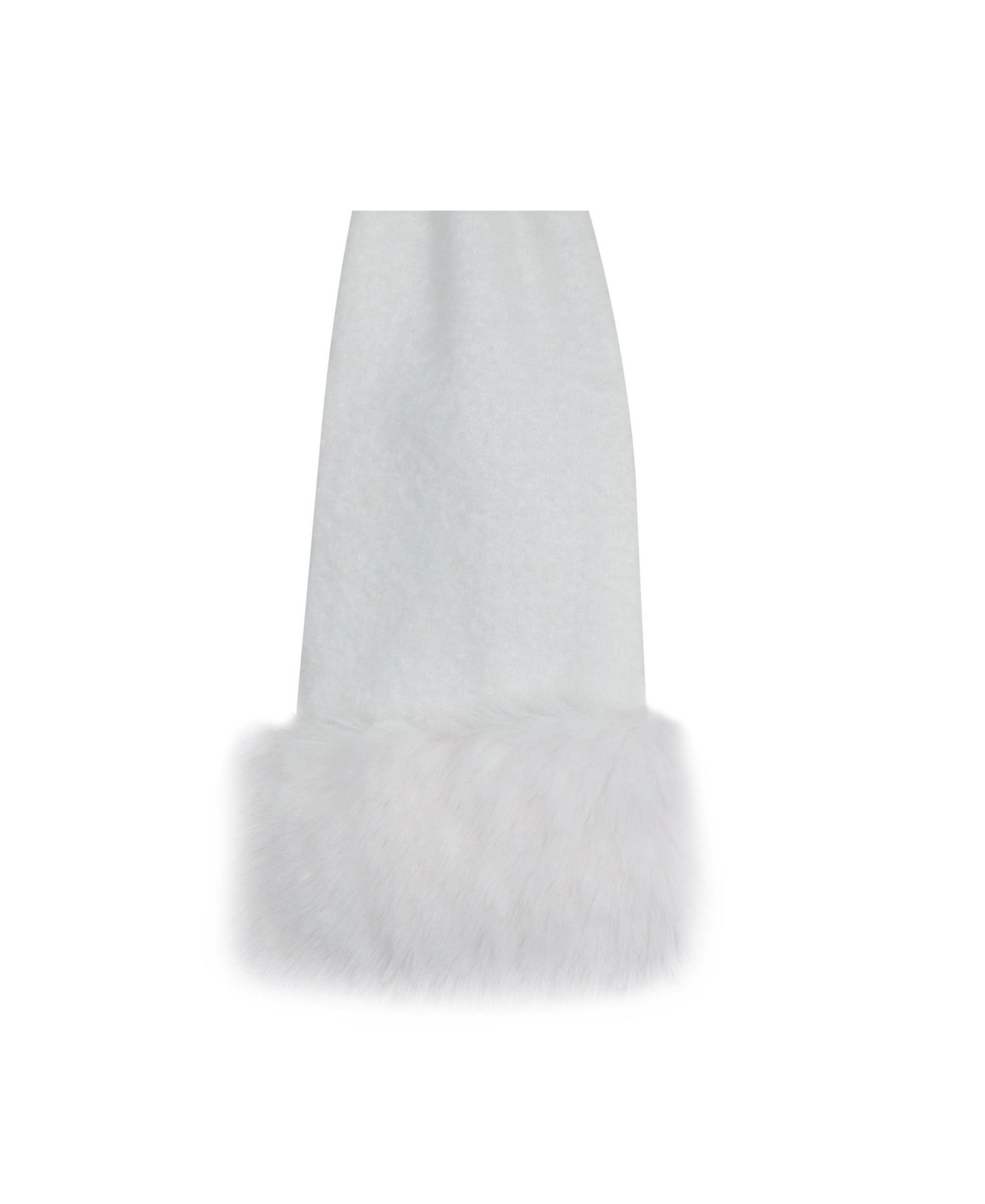Women Selma White Wool-Blend Ribbed Knit Scarf
