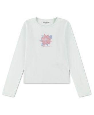 Girls' 5-16 Poinsettia Long-Sleeve Graphic T-Shirt
