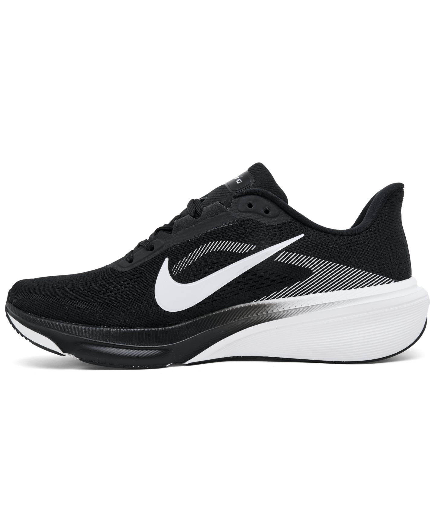 Мужские кроссовки Nike Pegasus 42 Road Running Wide Toe Box, цвет: Чёрный / Белый — фото 3