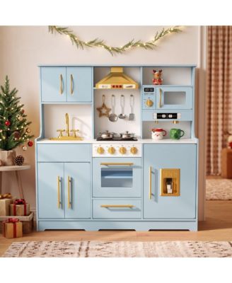 Wooden Play Kitchen Playset, 9-Piece, Ages 3+