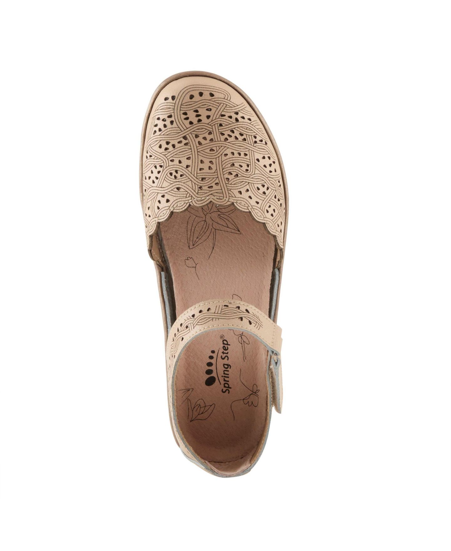Женские сандалии Spring Step Sabriye Mary Jane with Adjustable Leather Strap, цвет: Бежевый — фото 3