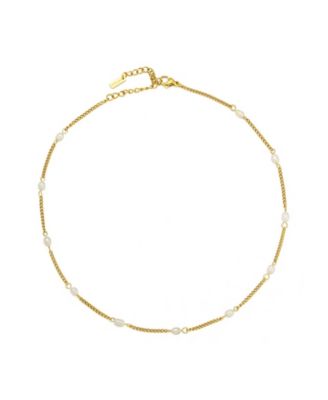 Dainty Gold Pearl Choker