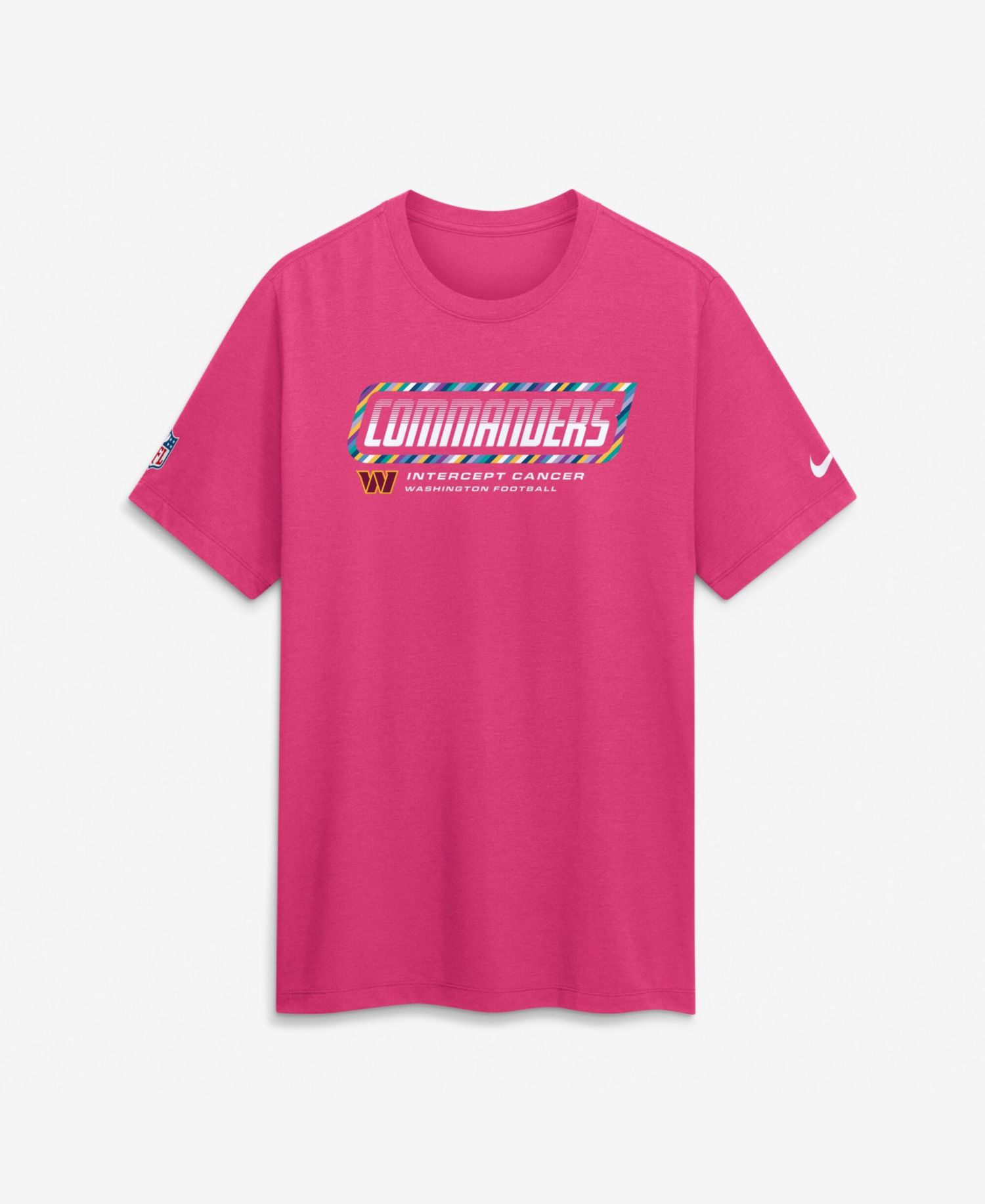 Men's Pink Washington Commanders 2026 NFL Cruical Catch Sideline Dri-Fit T-Shirt
