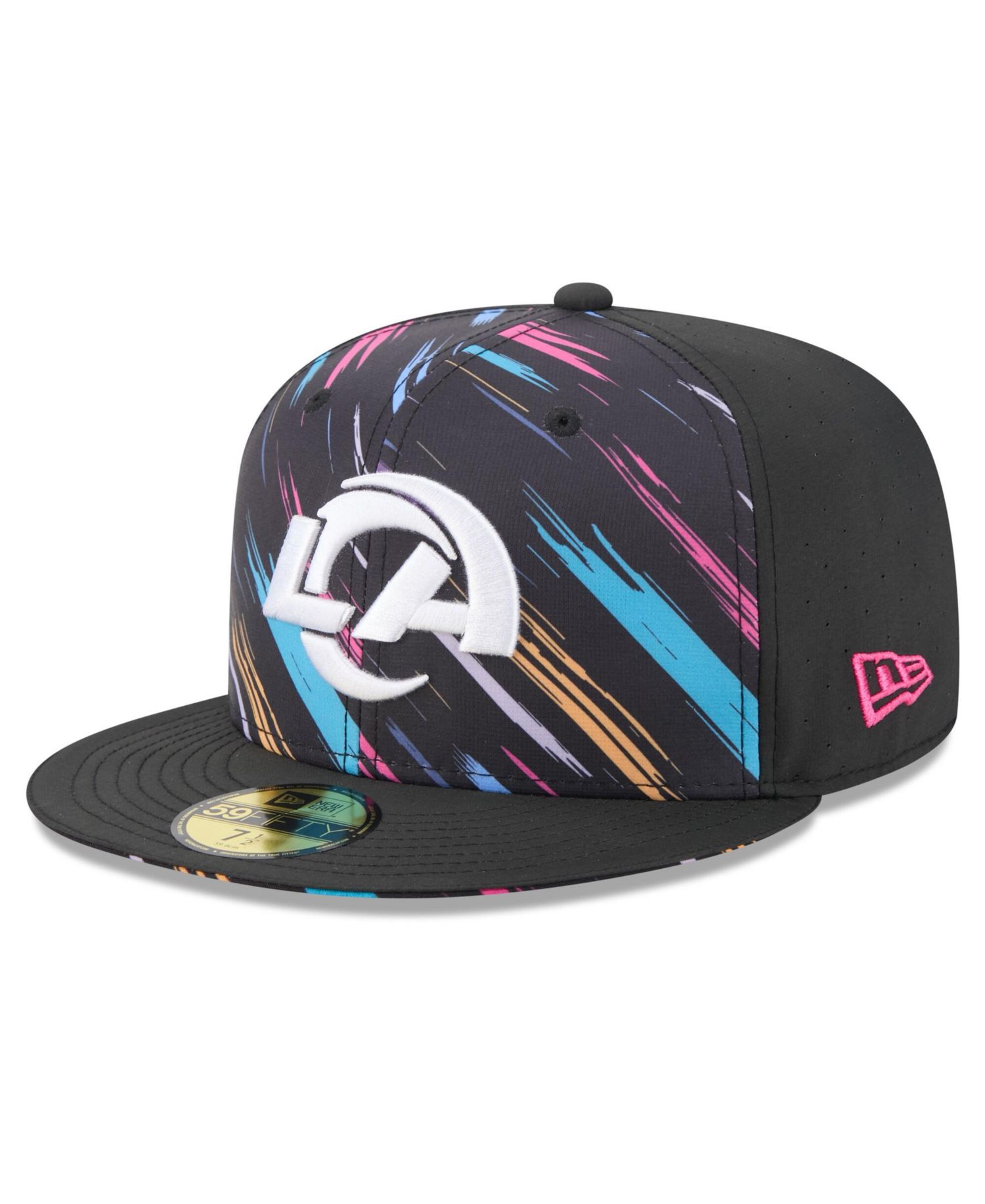 Men's Black Los Angeles Rams 2026 NFL Cruical Catch 59FIFTY Fitted Hat
