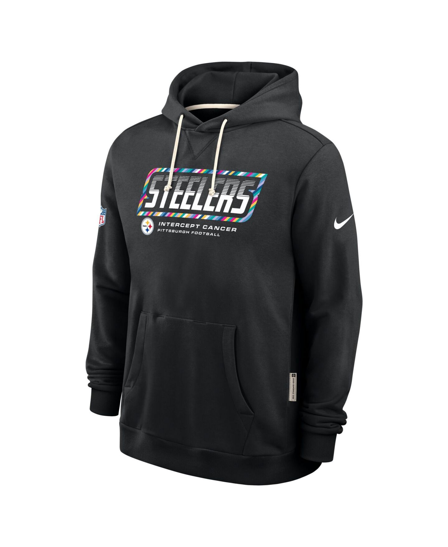 Мужское худи Nike Black Pittsburgh Steelers 2026 NFL Cruical Catch Sideline Dri-Fit Pullover — фото 5
