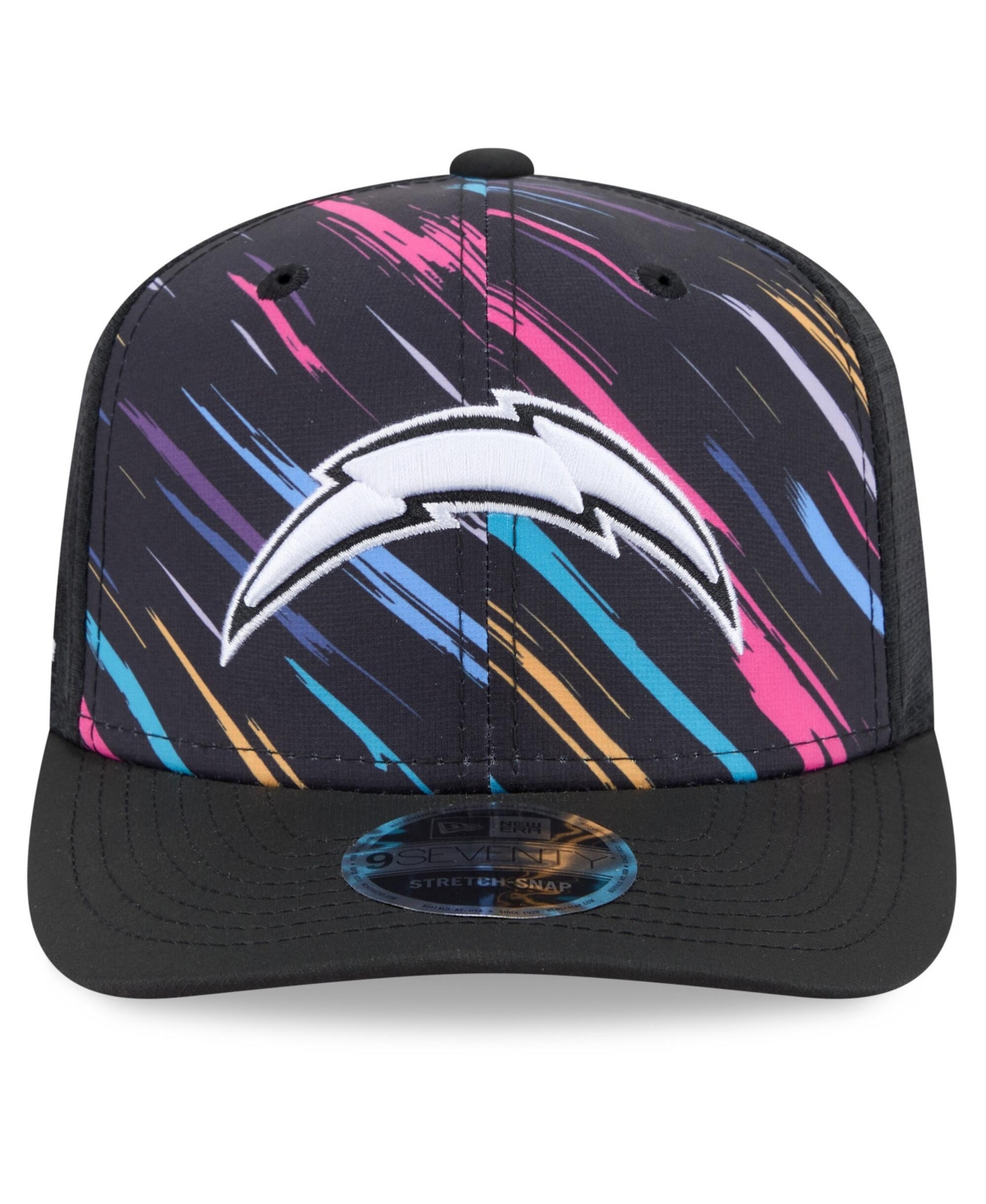 New Era Men's Black Los Angeles Chargers 2026 Nfl Cruical Catch 9SEVENTY Adjustable Trucker Hat