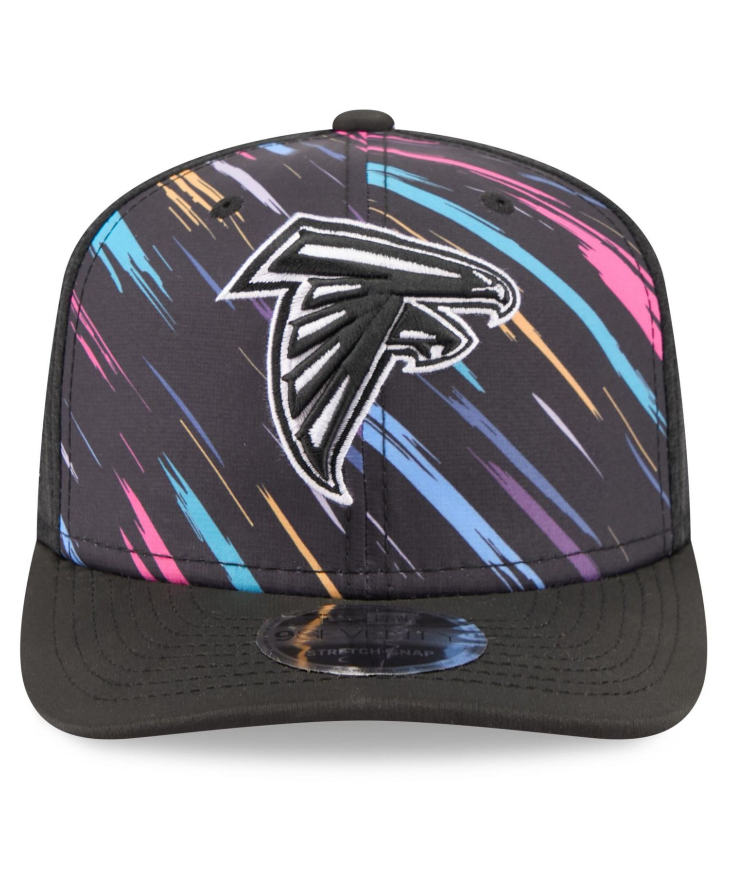 Men's Black Atlanta Falcons 2026 NFL Cruical Catch 9SEVENTY Adjustable Trucker Hat