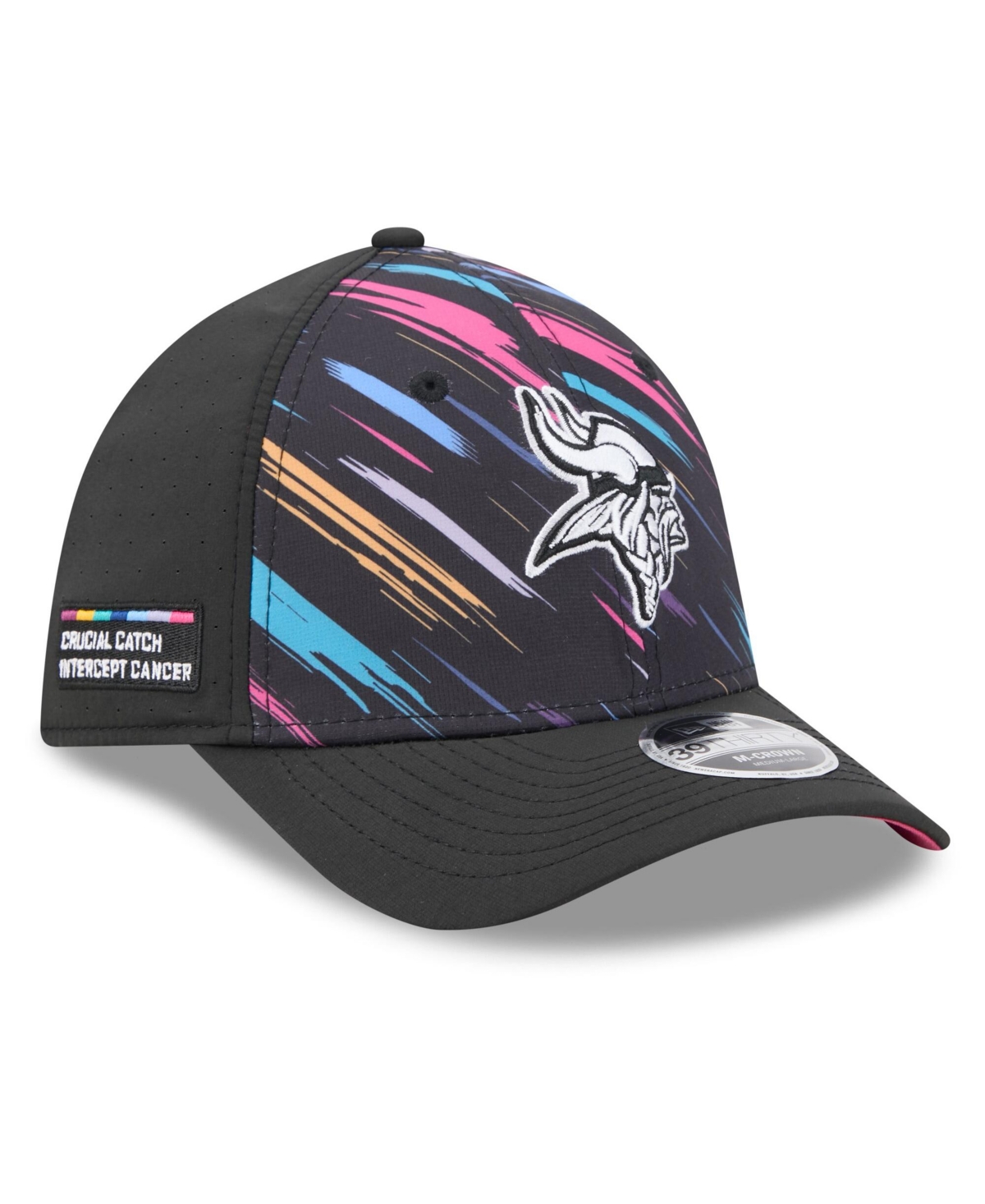 New Era Men's Black Minnesota Vikings 2026 Nfl Cruical Catch 39THIRTY M-Crown Stretch Hat - Black