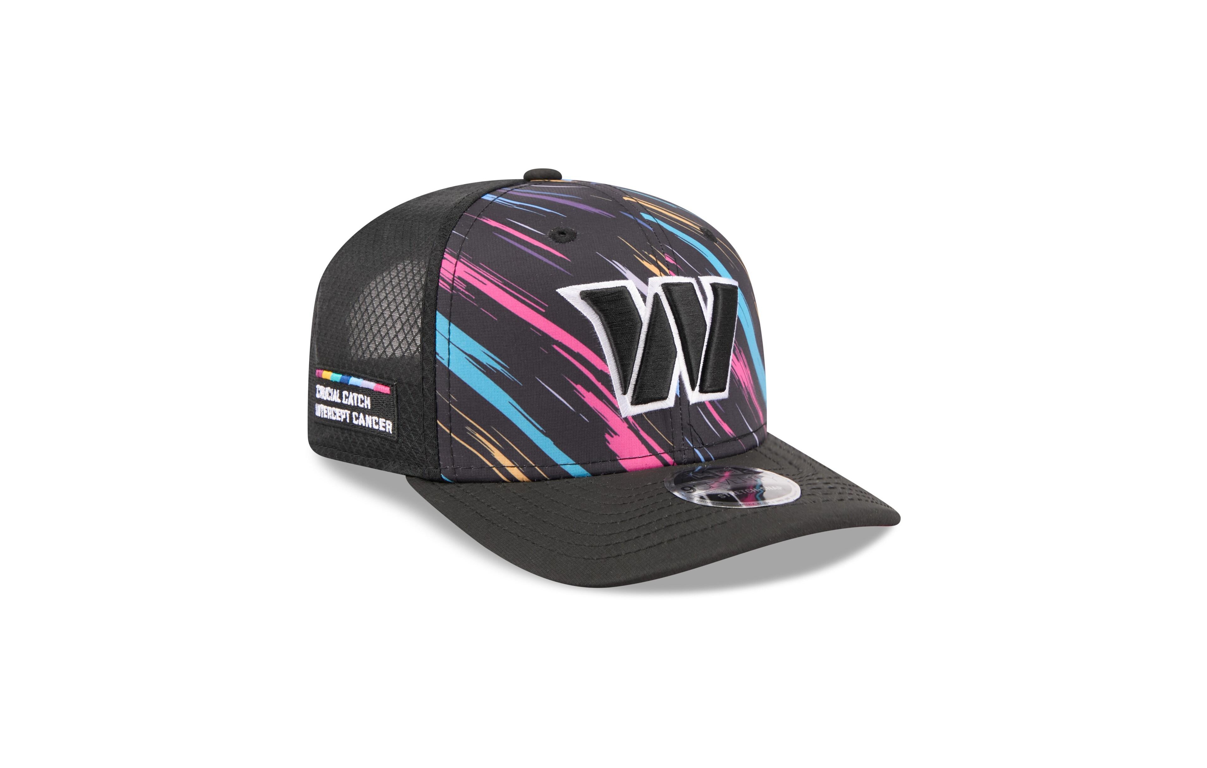 New Era Men's Black Washington Commanders 2026 Nfl Cruical Catch 9SEVENTY Adjustable Trucker Hat