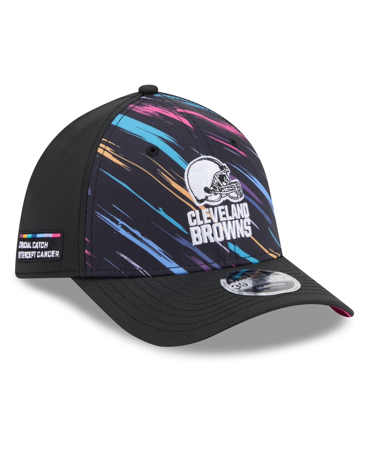 New Era Men's Black Cleveland Browns 2026 Nfl Cruical Catch 39THIRTY M-Crown Stretch Hat - Black