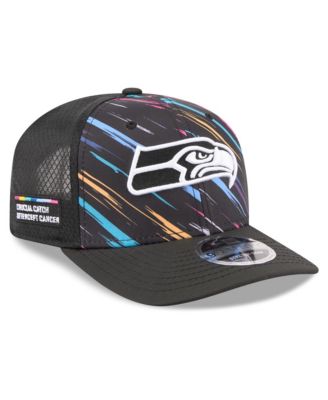 Men's Black Seattle Seahawks 2026 NFL Cruical Catch 9SEVENTY Adjustable Trucker Hat