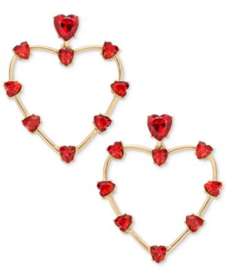 Crystal Heart Drop Earrings