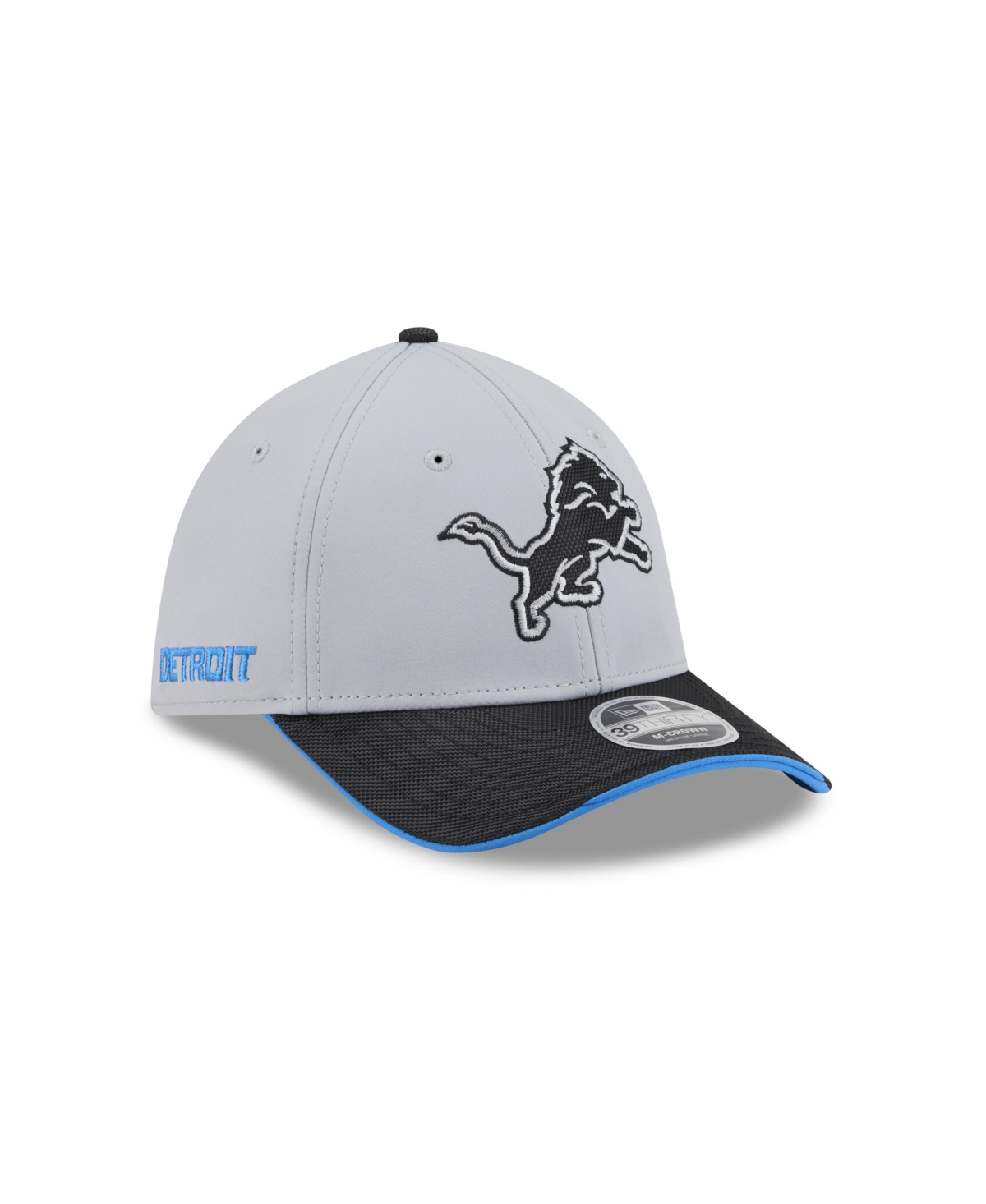 Men's New Era Gray Detroit Lions 2026 Rivalries Collection 39THIRTY M-Crown Stretch Hat