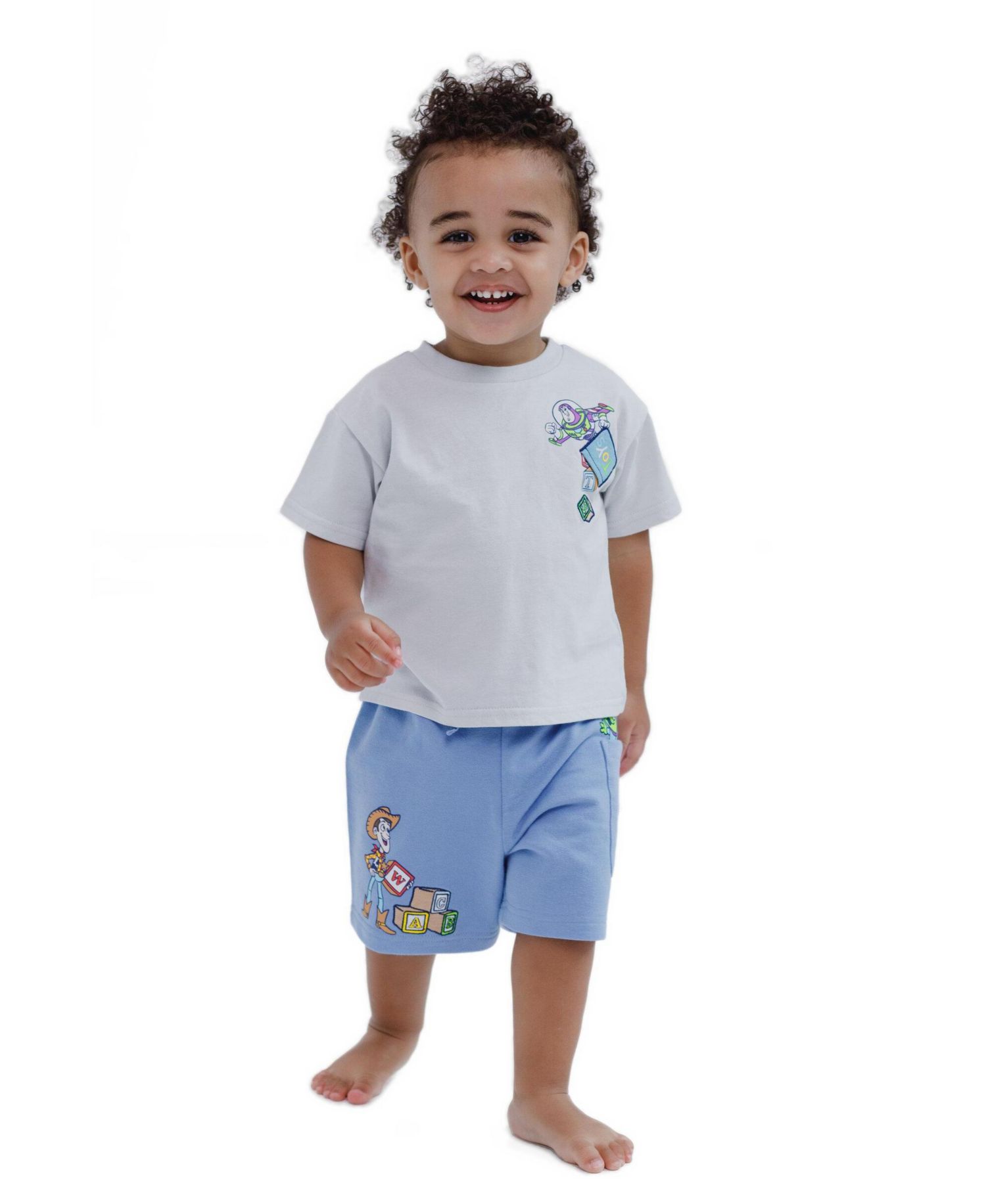 Toy Story Little Boys 2-Piece T-Shirt and French Terry Shorts Set
