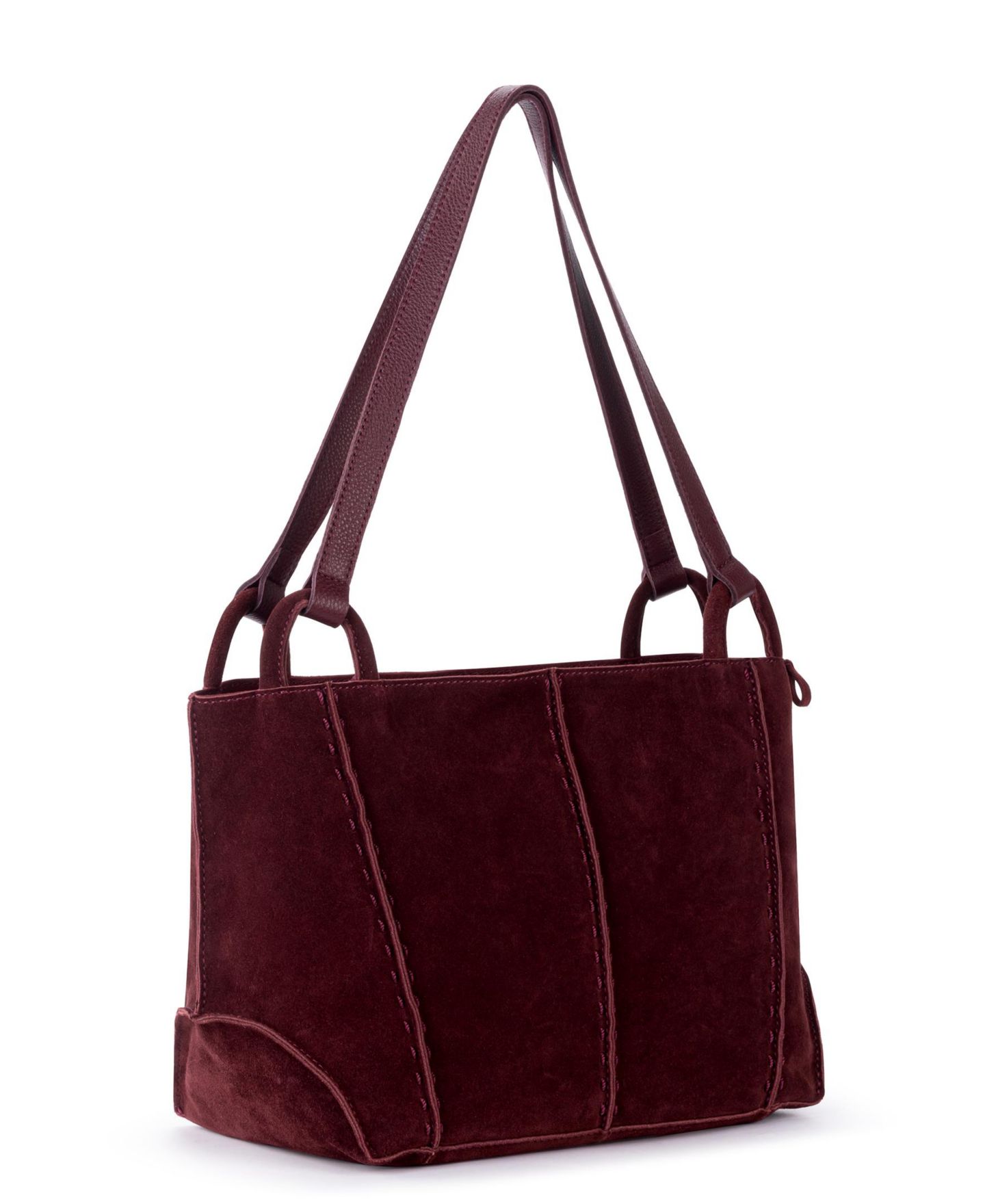 Женская сумка The Sak Los Feliz Medium Leather Zipper Satchel Handbag, цвет: Чёрный вишнёвый — фото 3