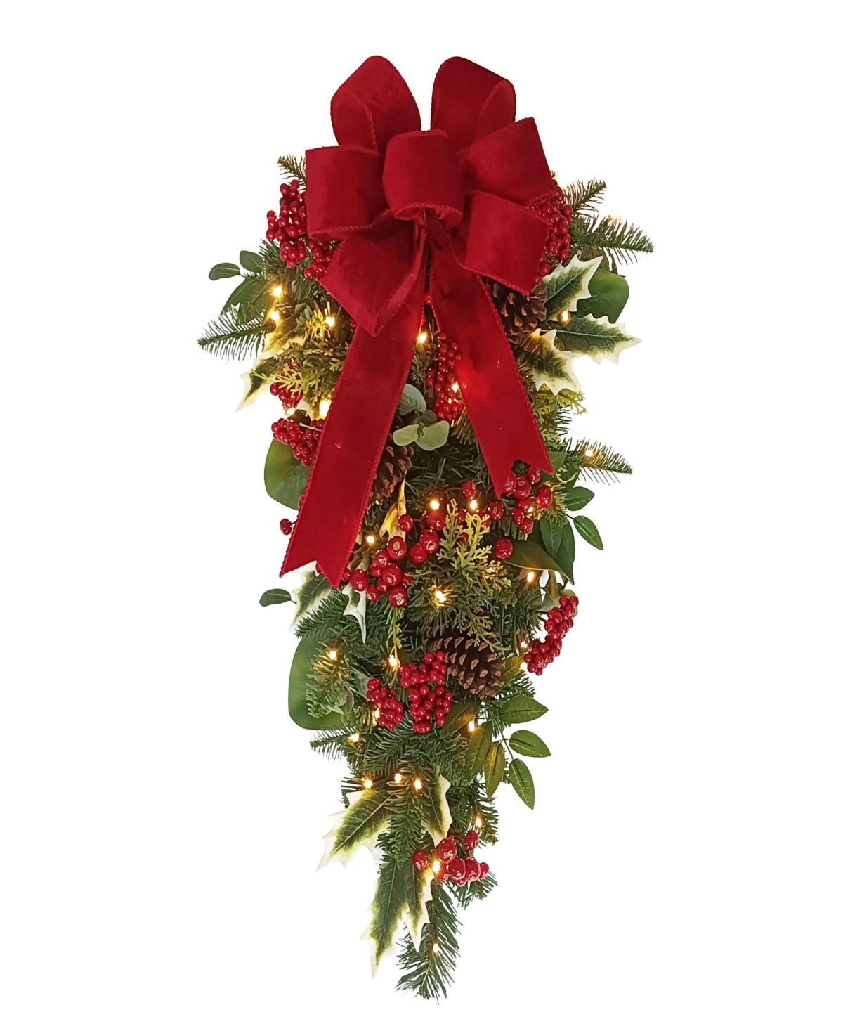 Puleo International 28" Pre-Lit Decorated Swag