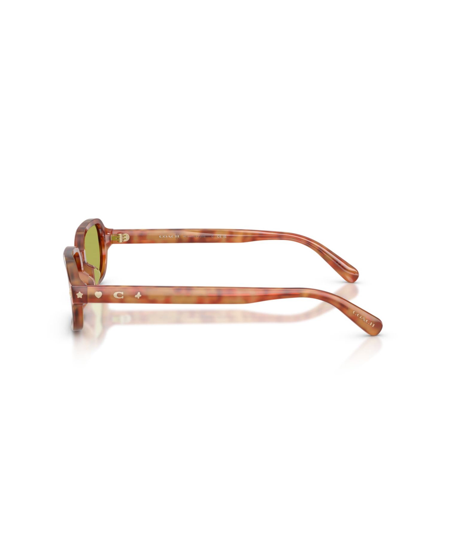 Women's Rectangle Sunglasses, Round Face, Charms HC8465U