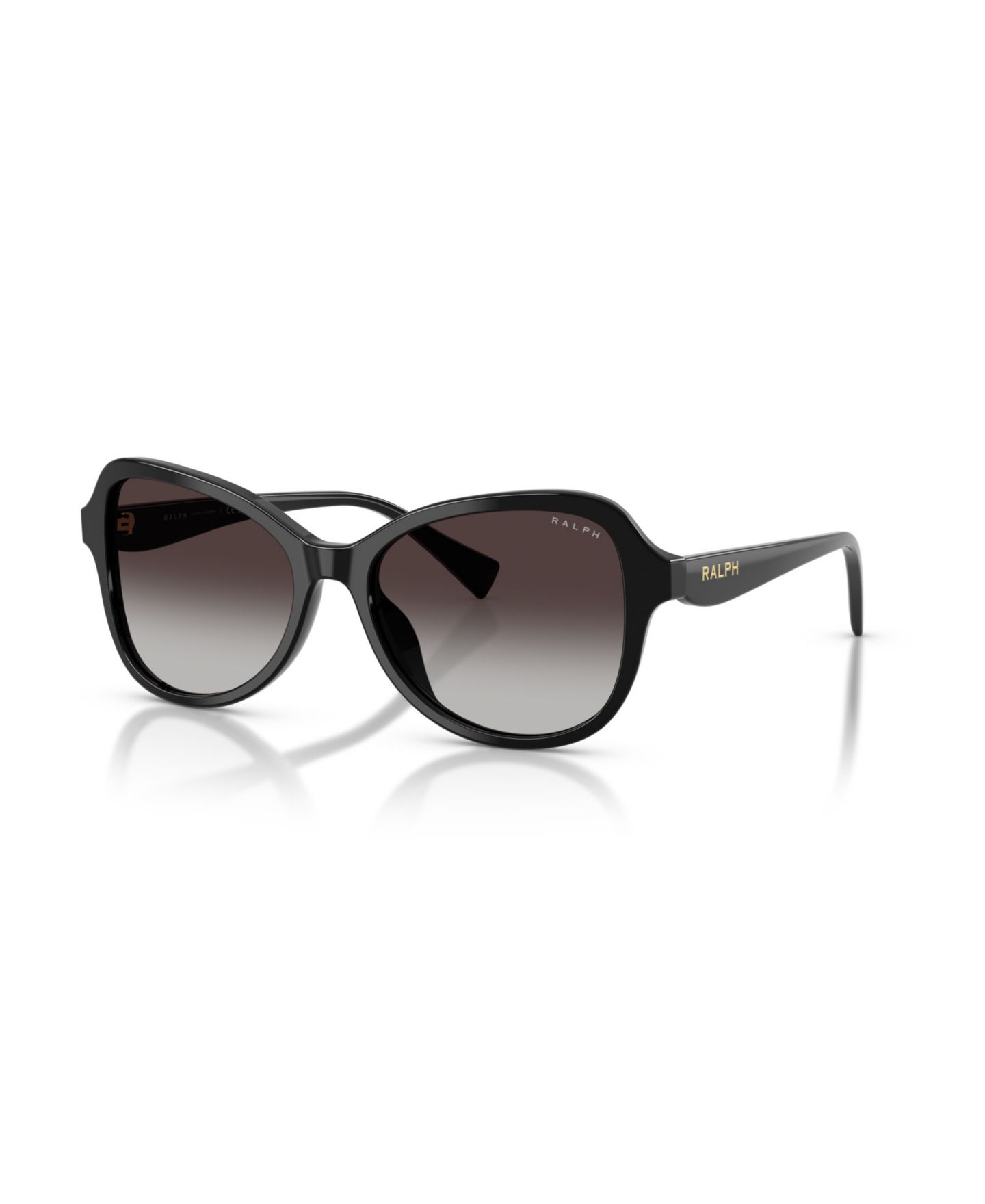 Женские солнцезащитные очки Ralph by Ralph Lauren Oversized Butterfly Sunglasses RA5360U, цвет: Чёрный — фото 1