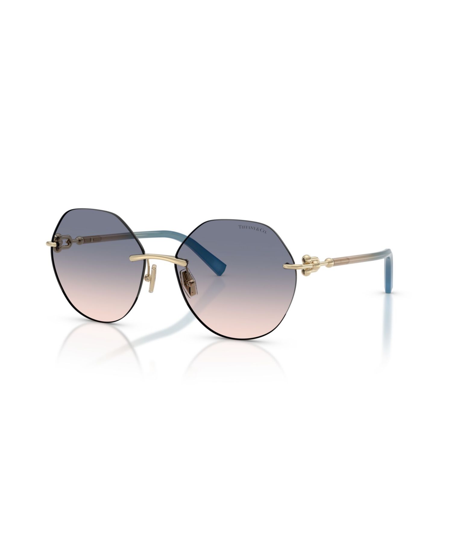 Women's Geometric Rimless Sunglasses TF3123