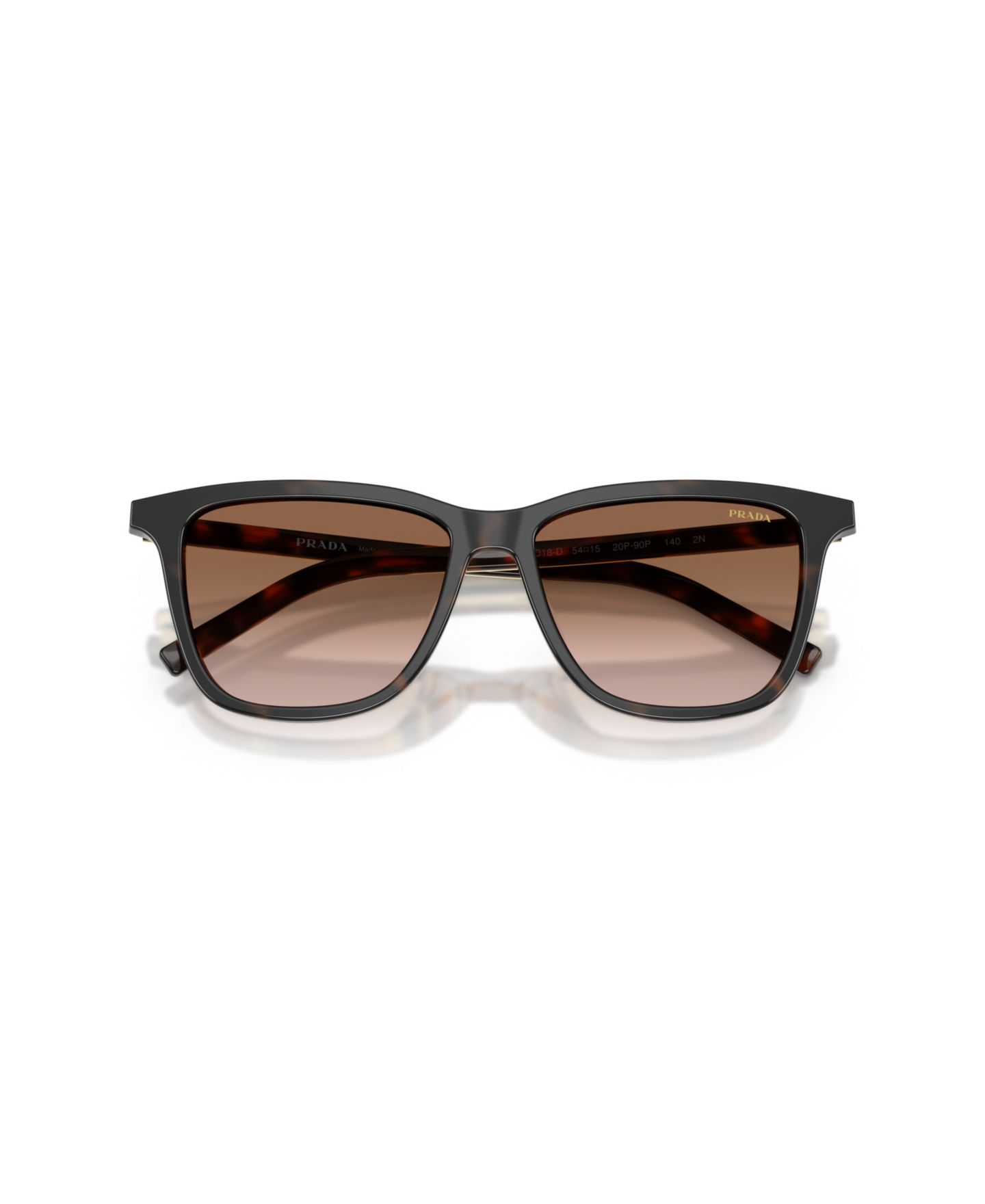 Женские солнцезащитные очки PRADA Square Gradient Sunglasses PR D18SD, цвет: Черепаховый — фото 4
