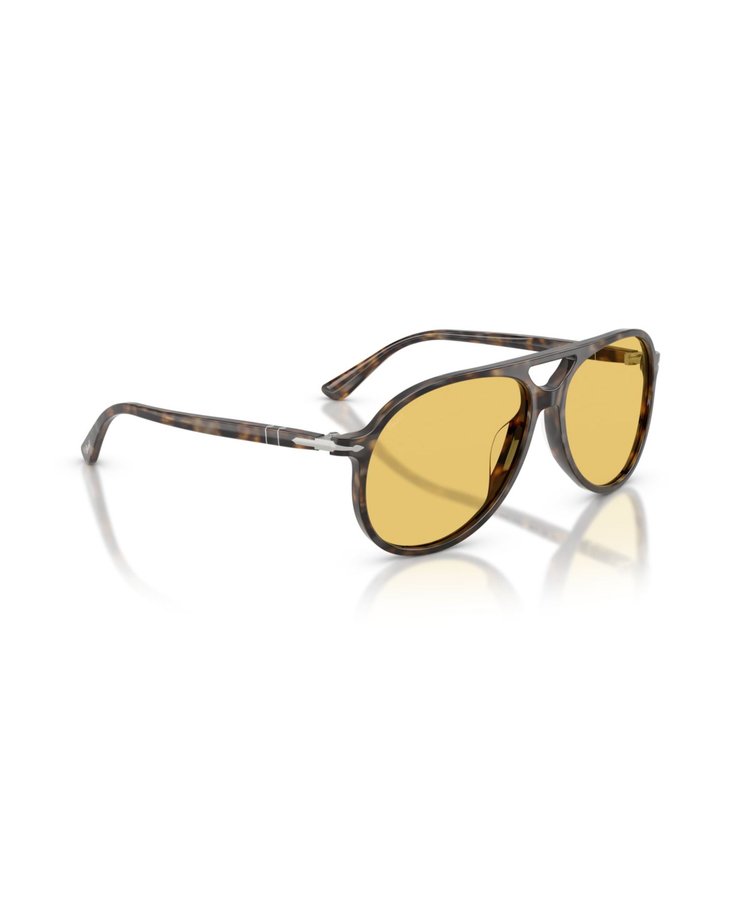 Женские солнцезащитные очки Persol Oversized Retro Aviator PO3403S, цвет: Тёмный гавана — фото 2