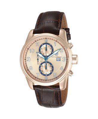 S.Coifman SC0311 Men's Chronograph Dial Leather Strap Watch