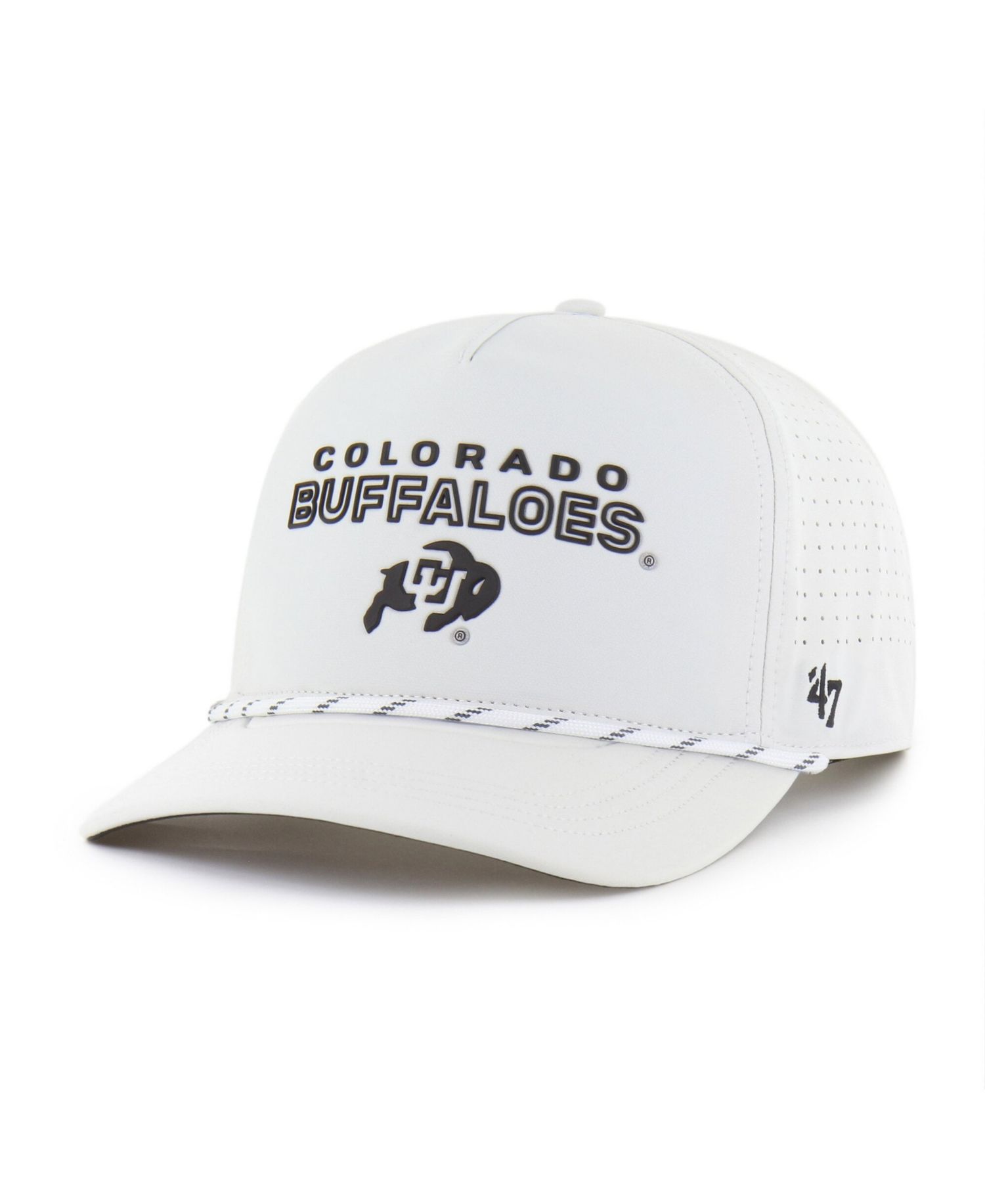 Men's '47 White Colorado Buffaloes Forward Vent Hitch Rope Adjustable Hat