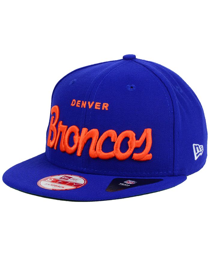 New Era Denver Broncos LIDS 20th Anniversary Script 9FIFTY Snapback Cap ...
