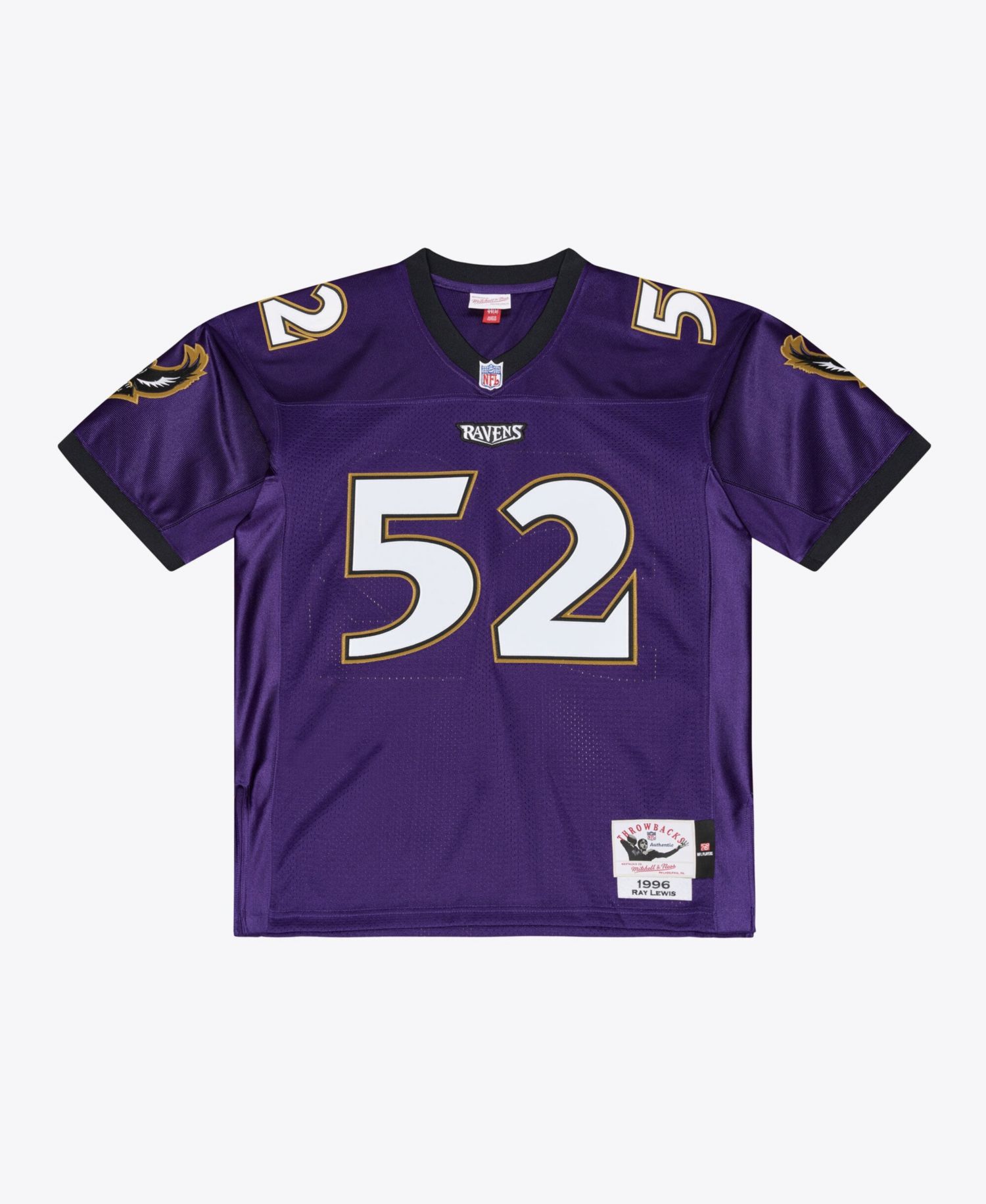 Men's Ray Lewis Purple Baltimore Ravens 1996 Authentic Throwback Jersey