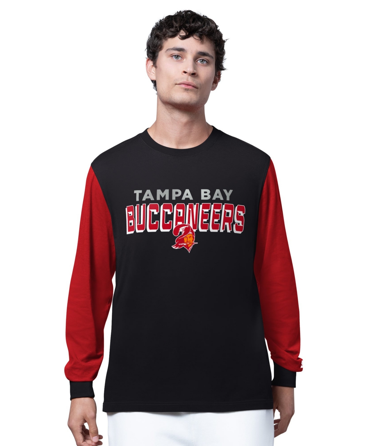 Men's Starter Black/Red Tampa Bay Buccaneers Thursday Night Gridiron Long Sleeve T-Shirt - Black, Red