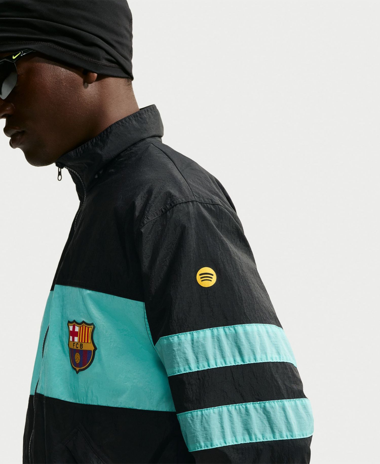 Men's Black Barcelona Third I96 Full-Zip Track jacket