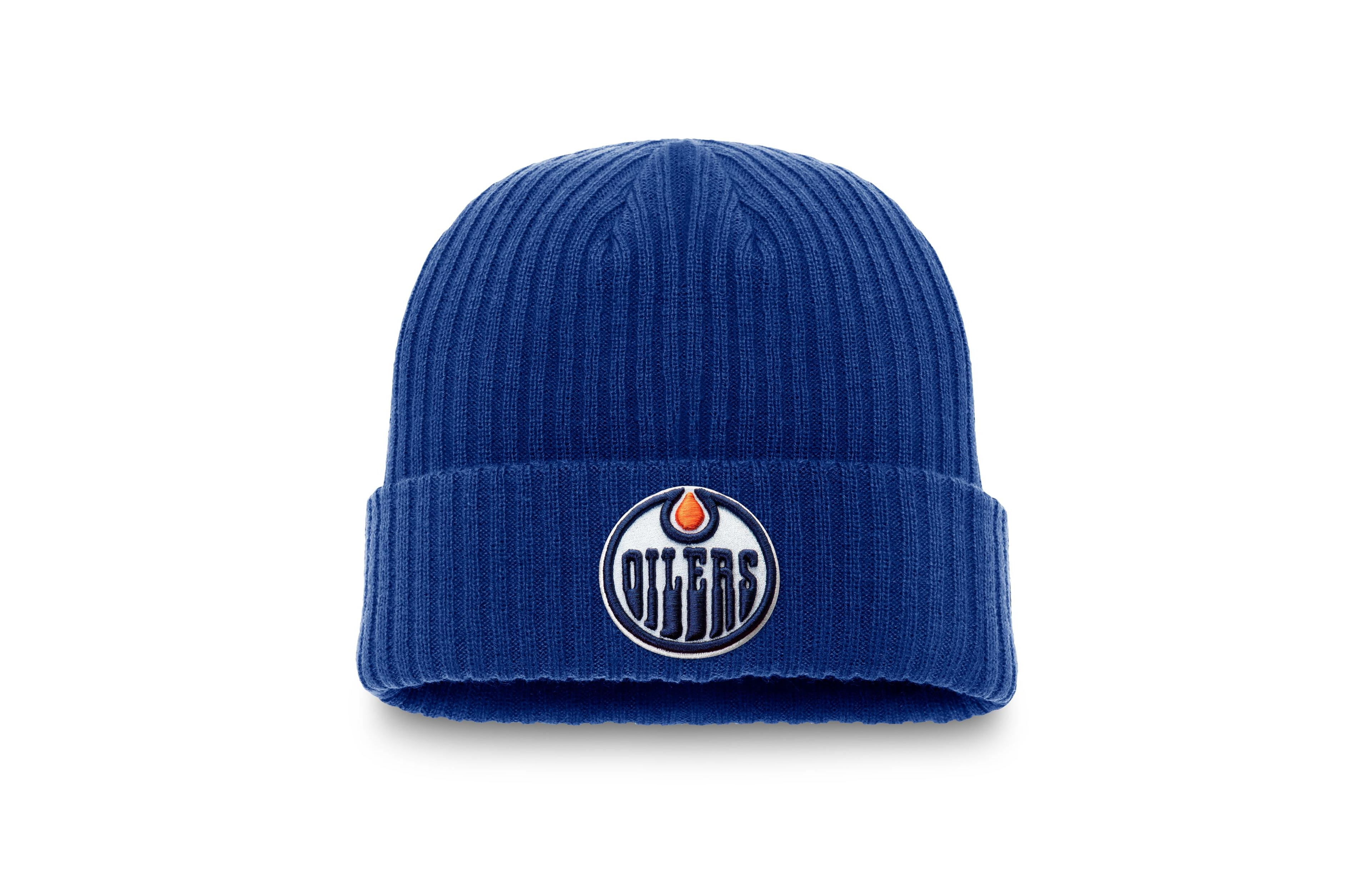 Men's Fanatics Royal Edmonton Oilers Core Primary Logo Cuffed Knit Hat
