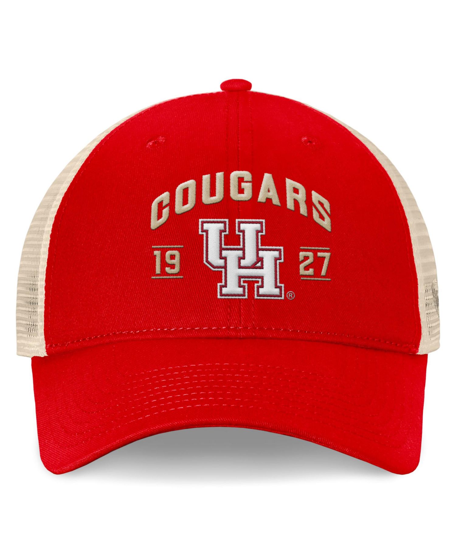 Men's Red Houston Cougars Heritage Waylon Trucker Adjustable Hat