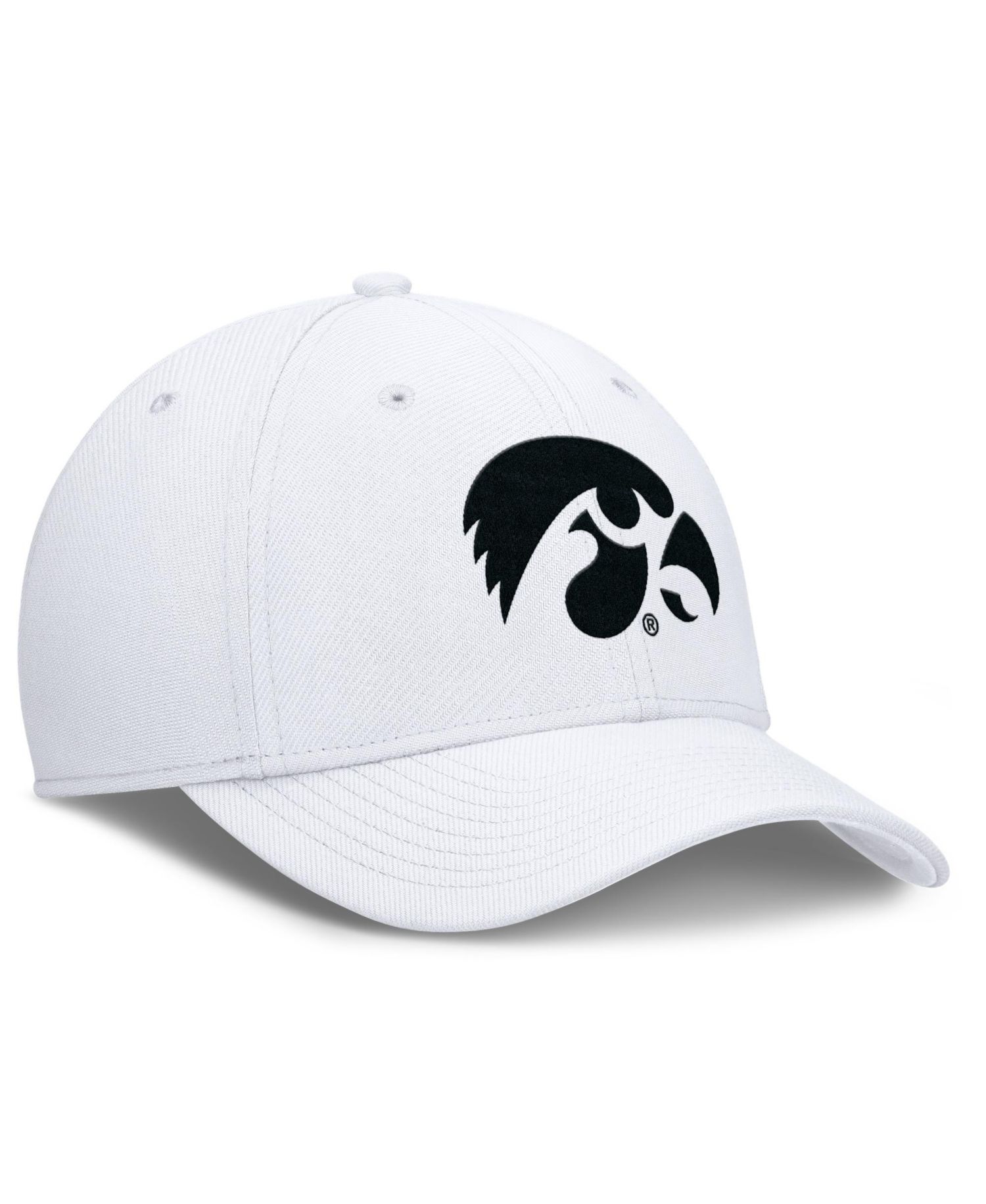 Men's White Iowa Hawkeyes Rise SwooshFlex Dri-FIT Hat