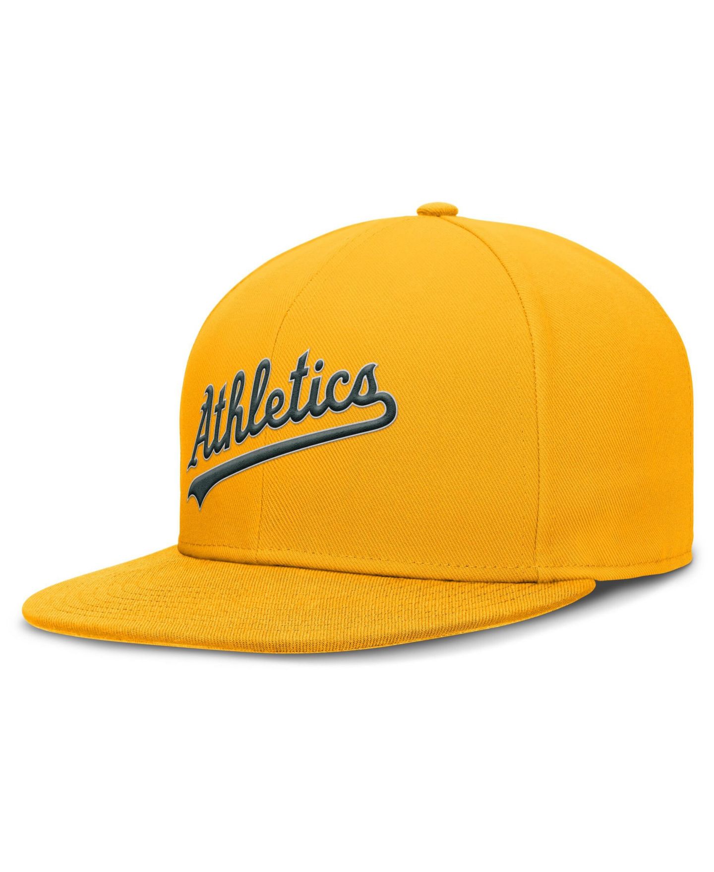 Мужская кепка Nike Gold Athletics Wordmark Dri-FIT Round Bill True Fitted Hat — фото 1