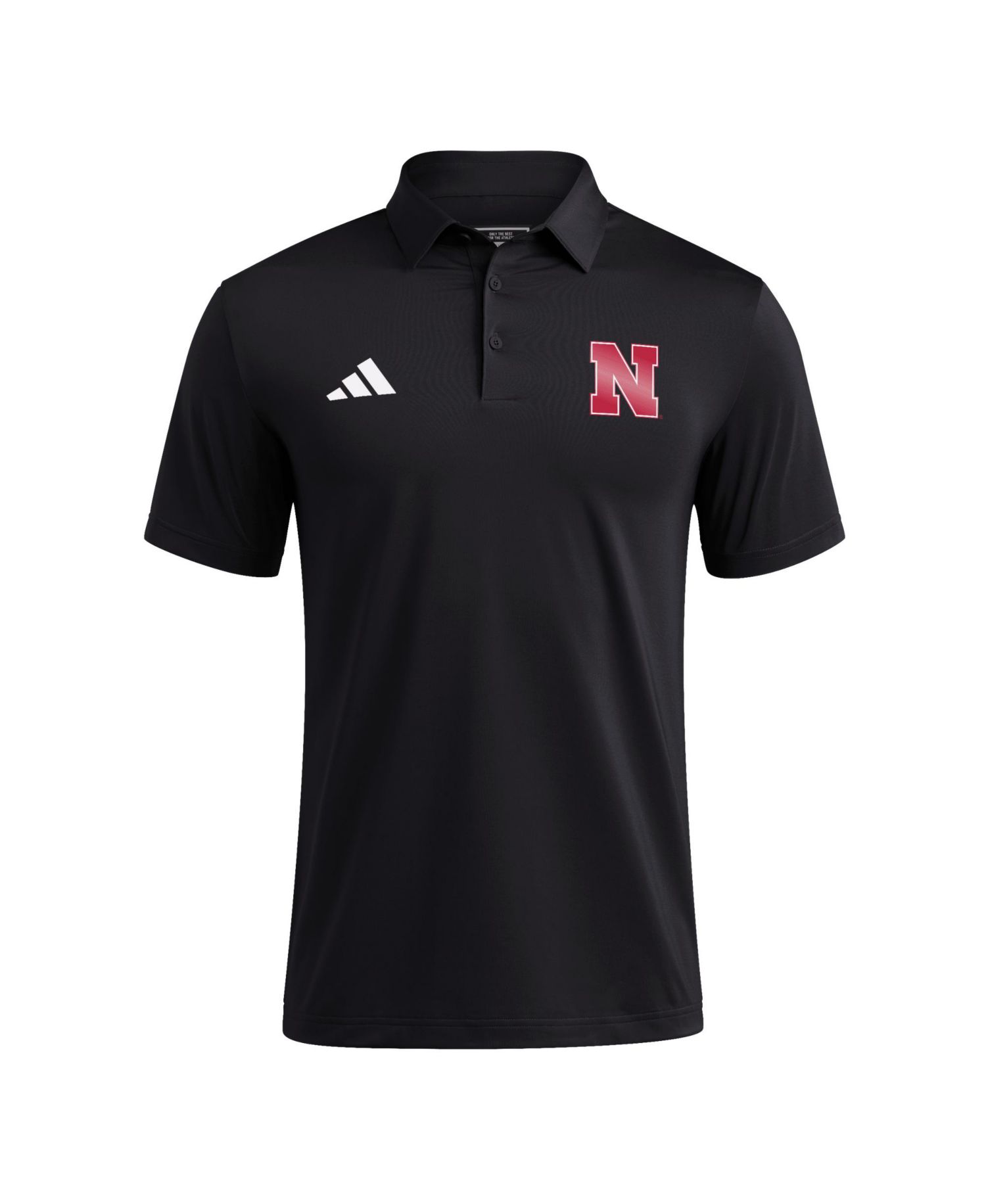 Men's Black Nebraska Huskers Our Red Burns Brighter Ultimate365 Polo