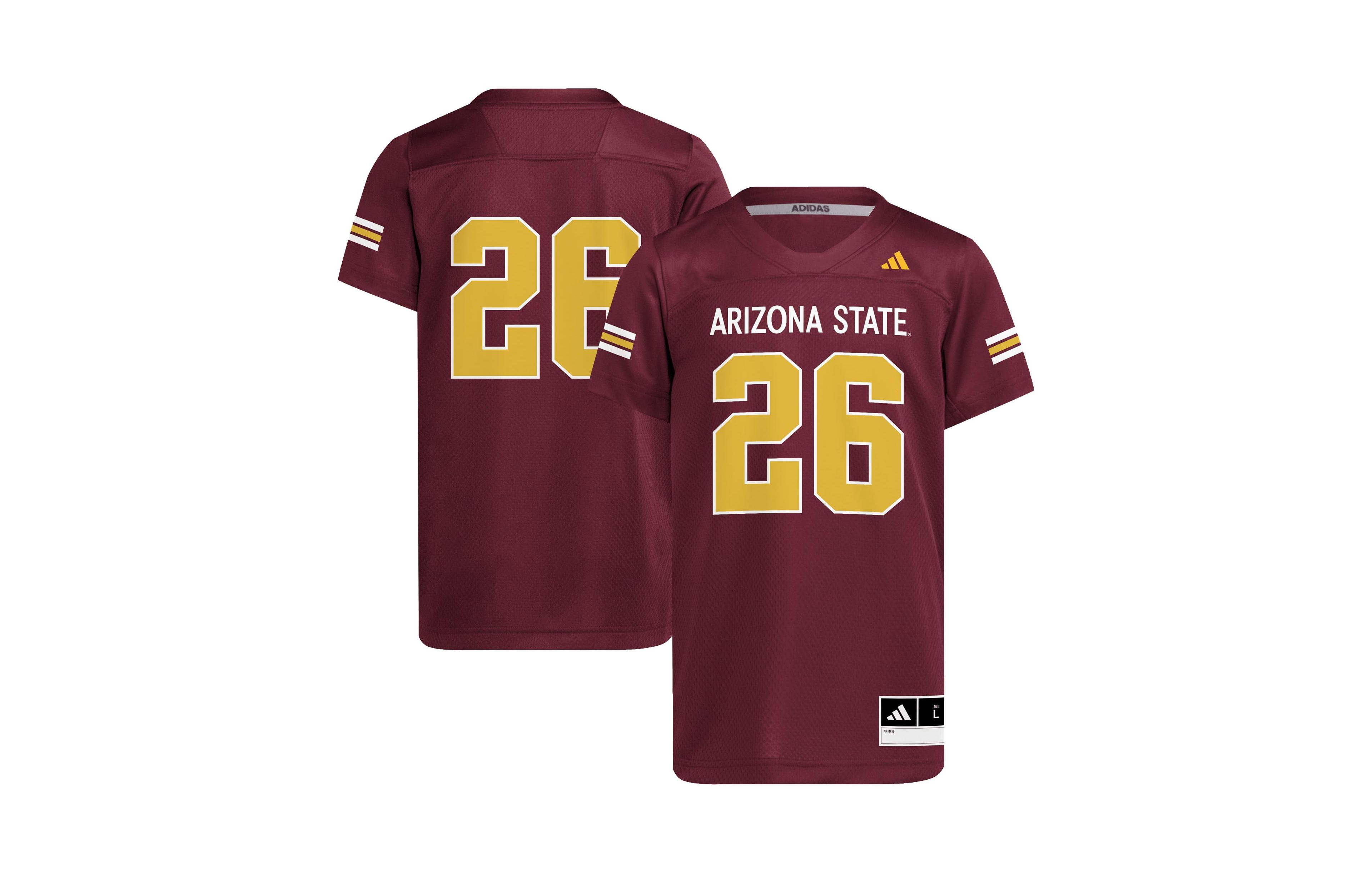 adidas Boys' and Girls' Arizona State Sun Devils Strategy Replica Screen Print Football Jersey