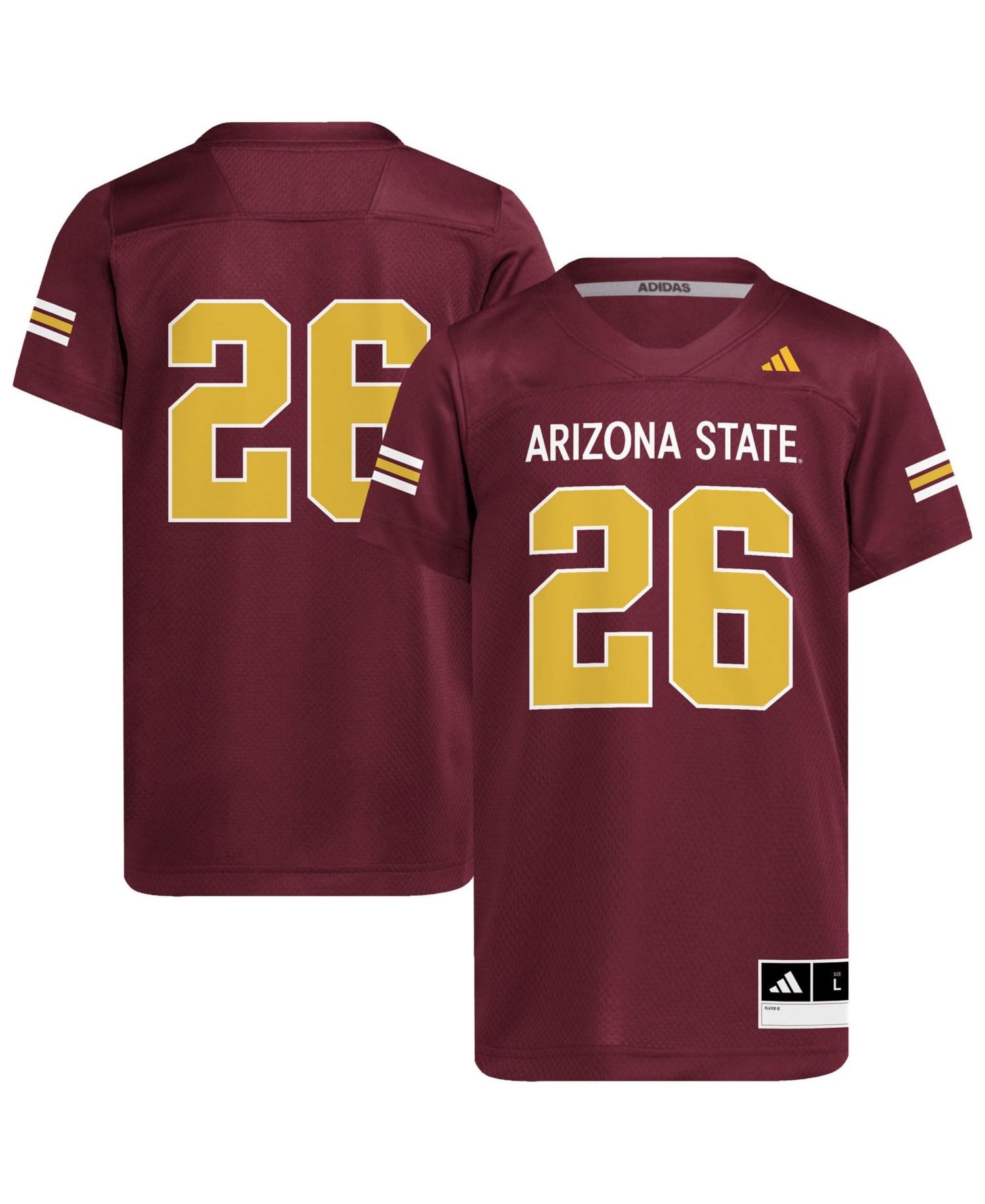Big Boys and Girls #26 Maroon Arizona State Sun Devils Roses & Devils Strategy Football Jersey