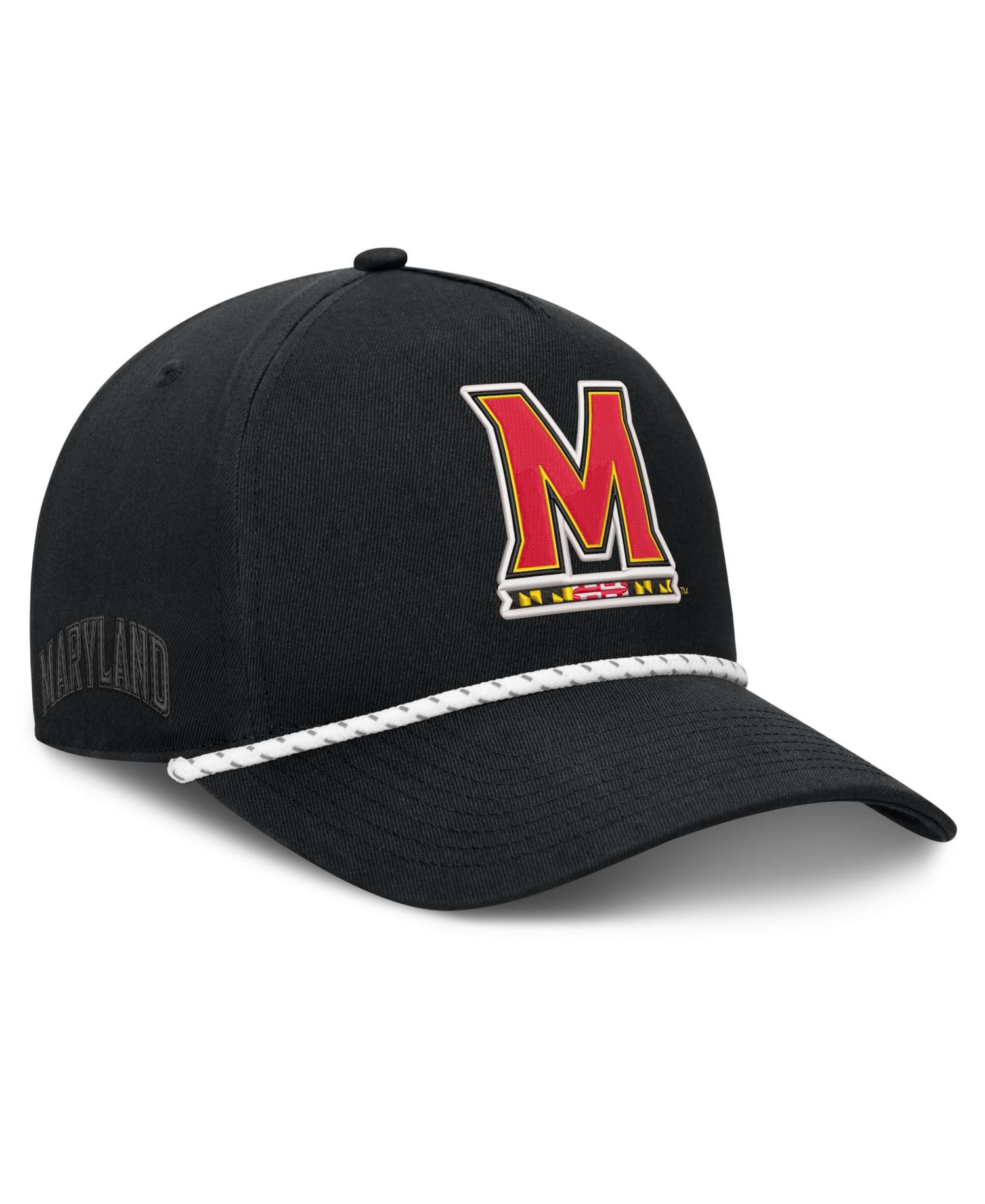 Men's Black Maryland Terrapins Undertone Rope Adjustable Hat