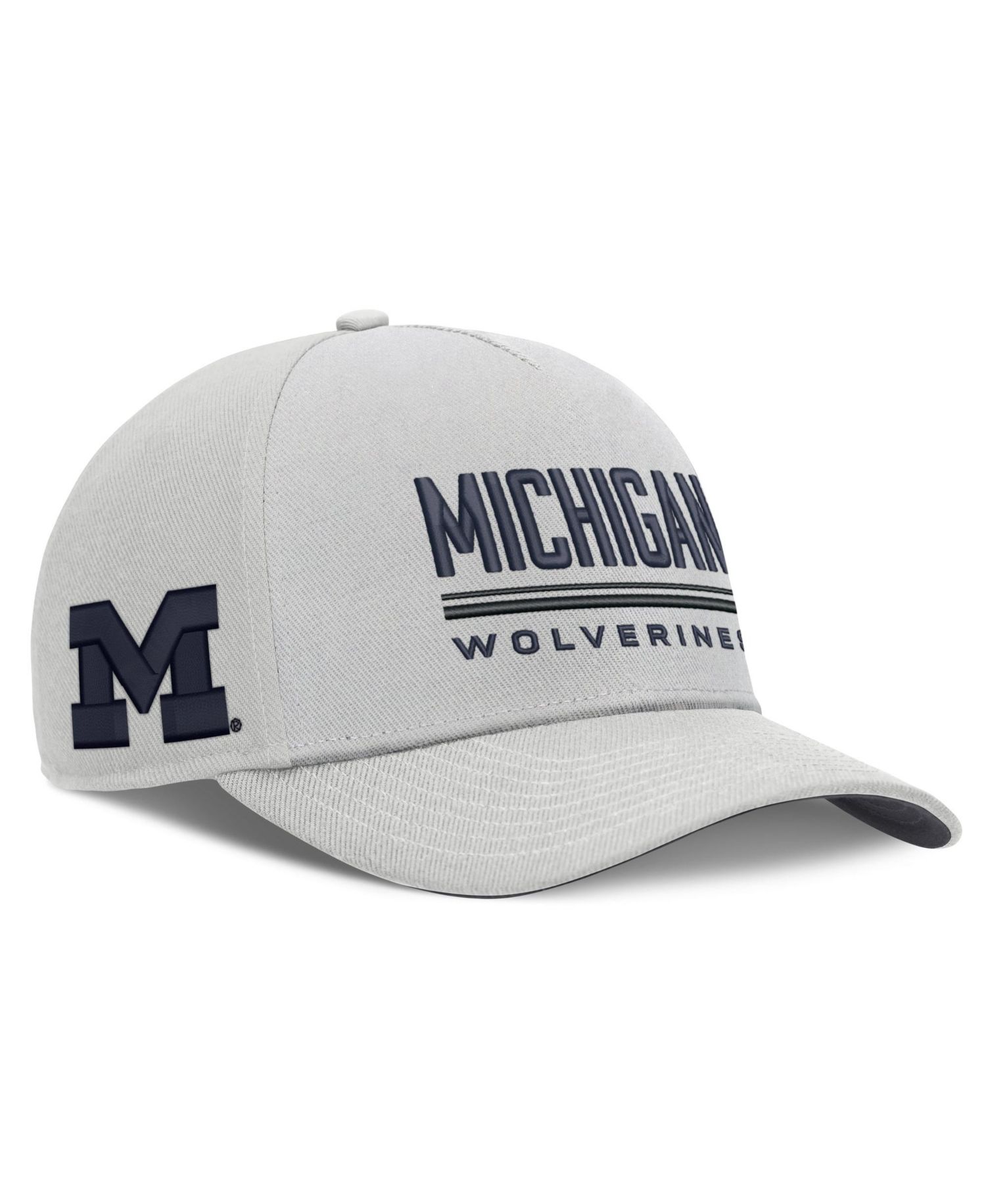 Men's Gray Michigan Wolverines 2026 Sideline Dri-FIT Rise Adjustable Hat