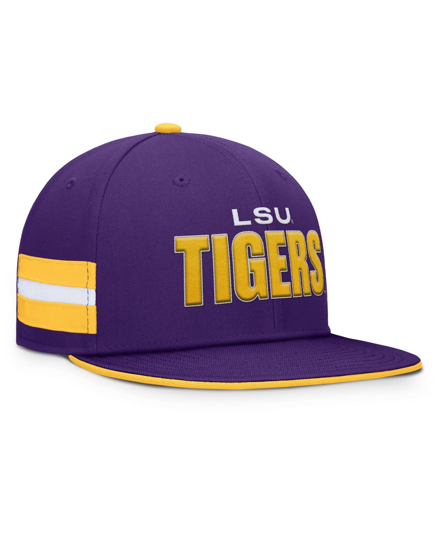 Men's Purple LSU Tigers Pick Off Fitted Hat